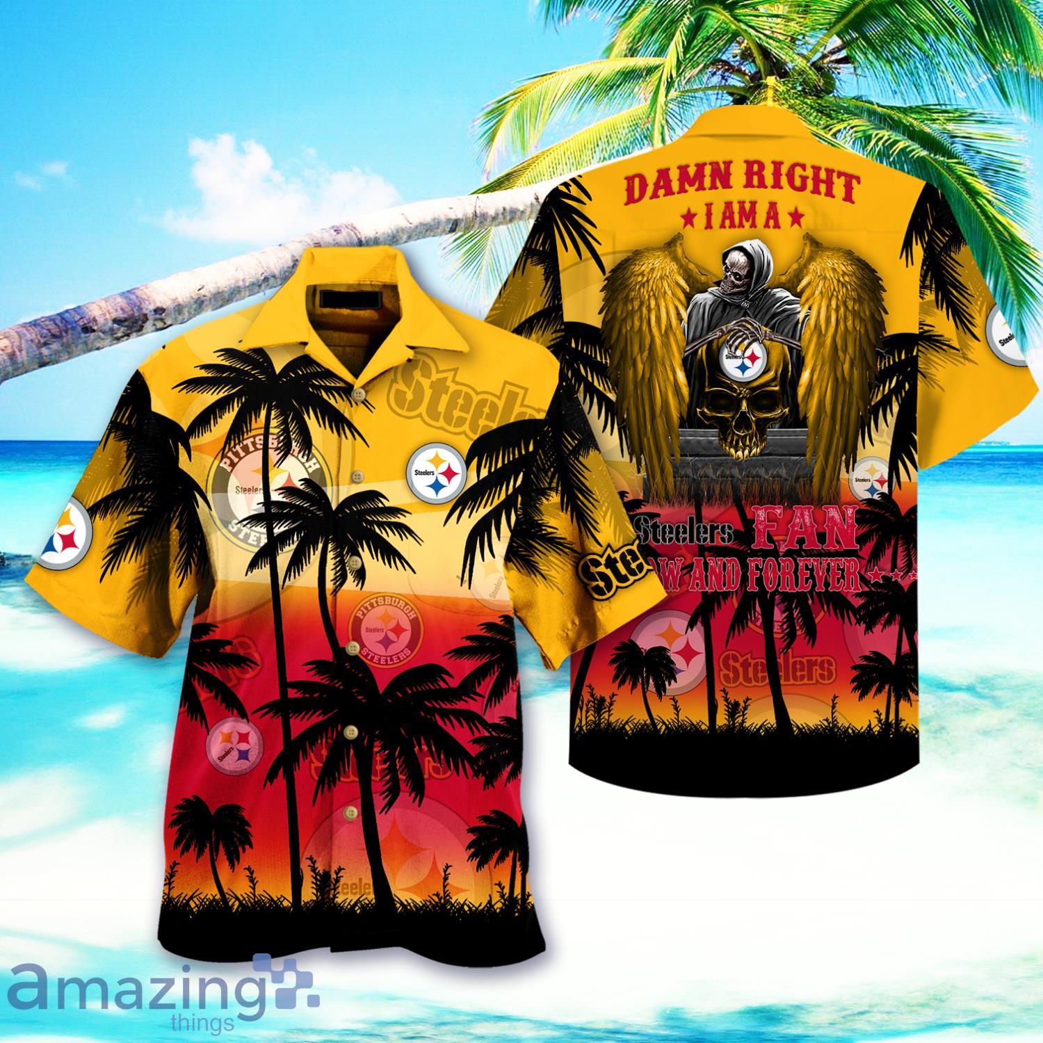 Pittsburgh Steelers Hawaiian Shirt And Shorts Product Photo 1