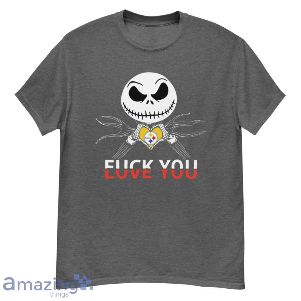 Pittsburgh Steelers Love You Jack Skellington Halloween Shirt - G500 Men’s Classic T-Shirt-1