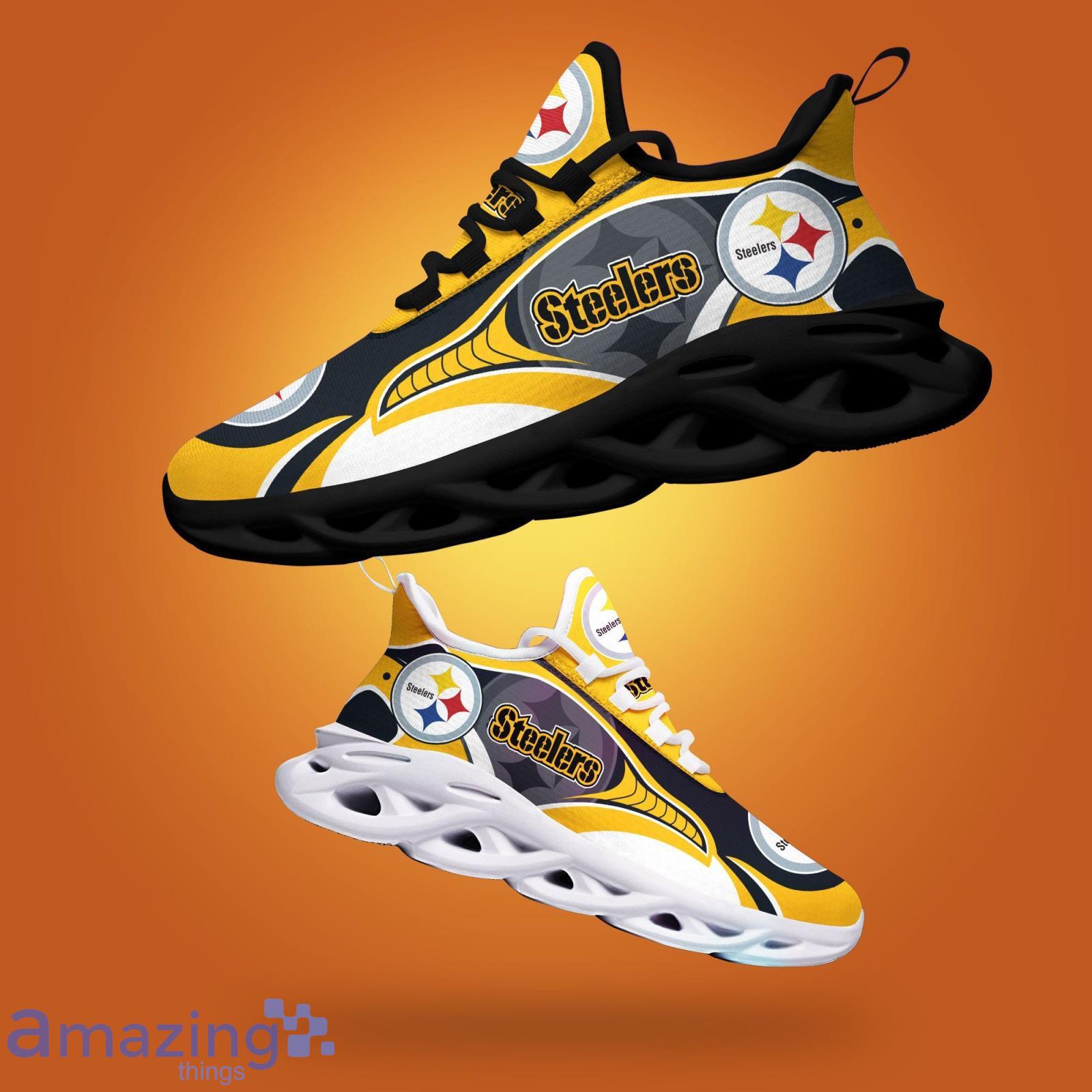Pittsburgh Steelers Max Soul Shoes Sneaker Running Shoes For Fans image Pittsburgh Steelers Max Soul Shoes Sneaker Running Shoes For Fans Product Photo 2