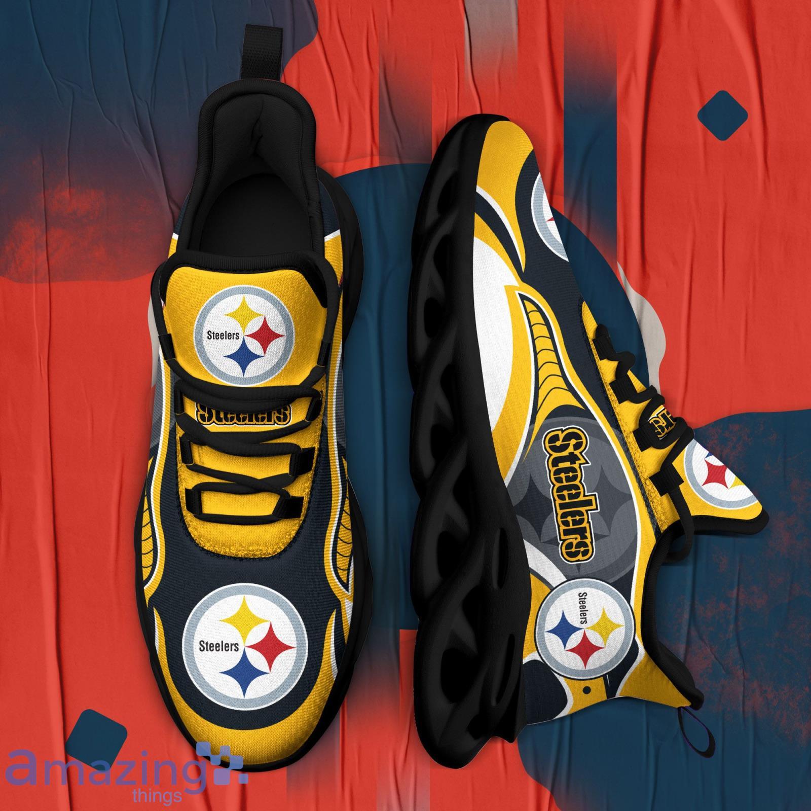 NFL Pittsburgh Steelers Black Golden Max Soul Shoes Running