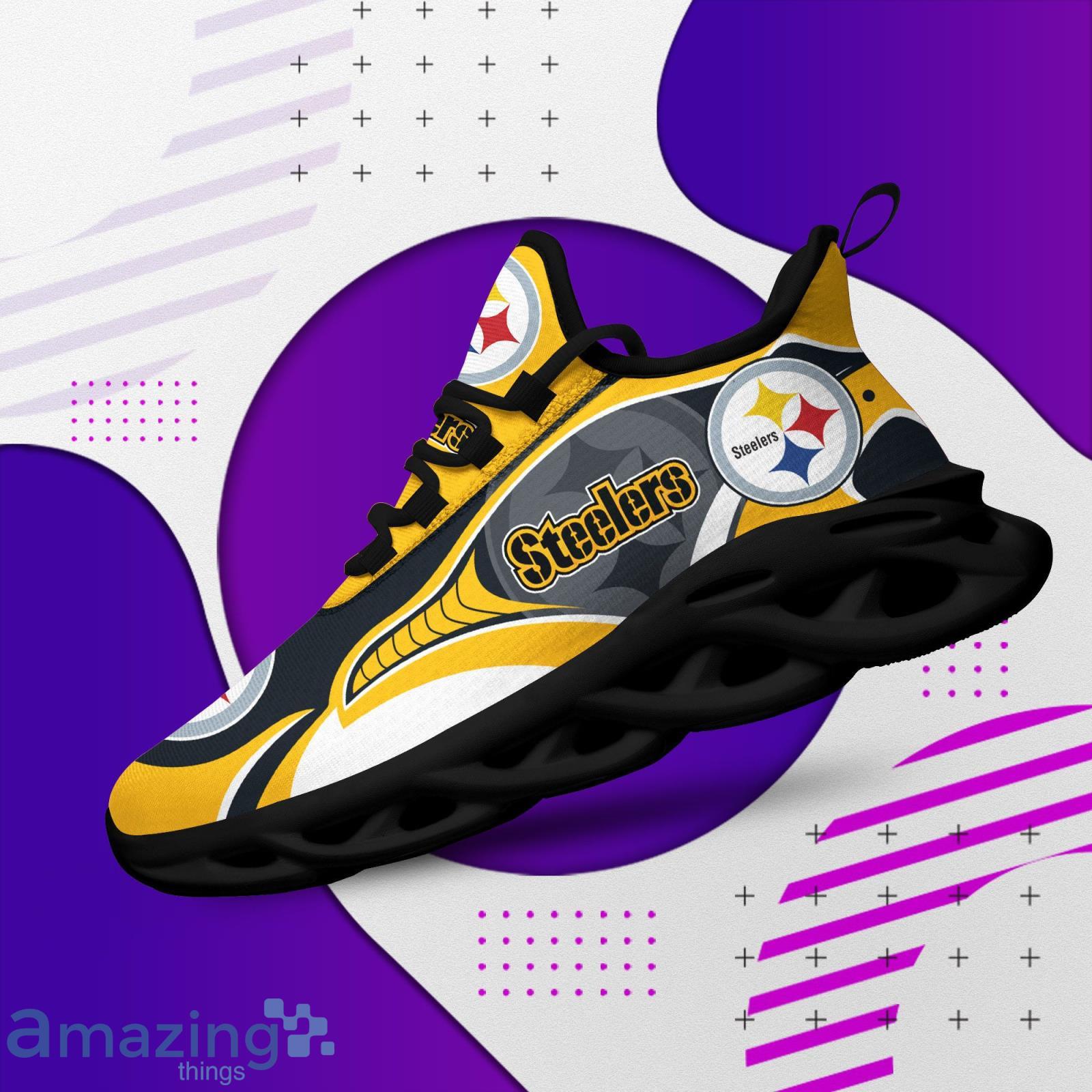 Pittsburgh Steelers Max Soul Shoes Sneaker Running Shoes For Fans image Pittsburgh Steelers Max Soul Shoes Sneaker Running Shoes For Fans Product Photo 4