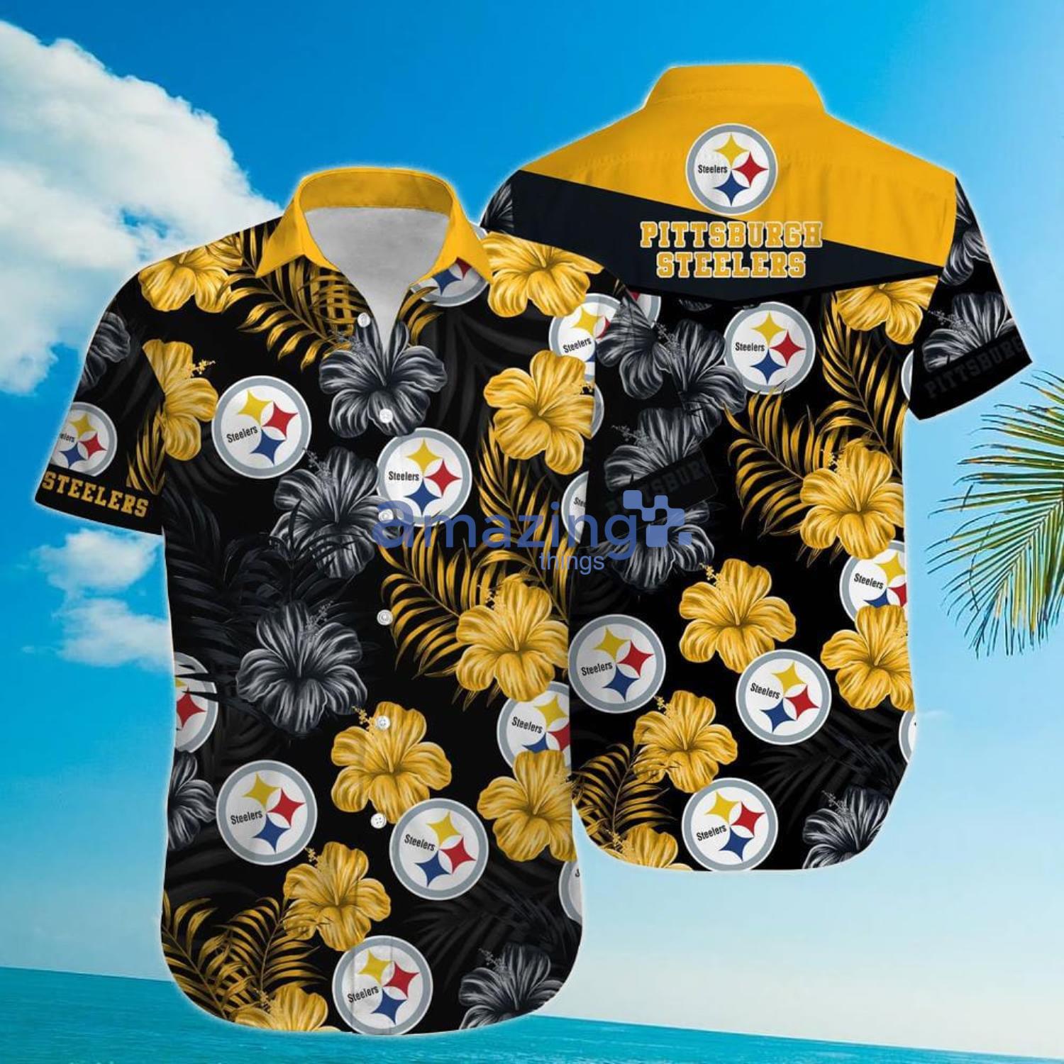 NFL Pittsburgh Steelers Tropical Hawaiian Shirt And Shorts