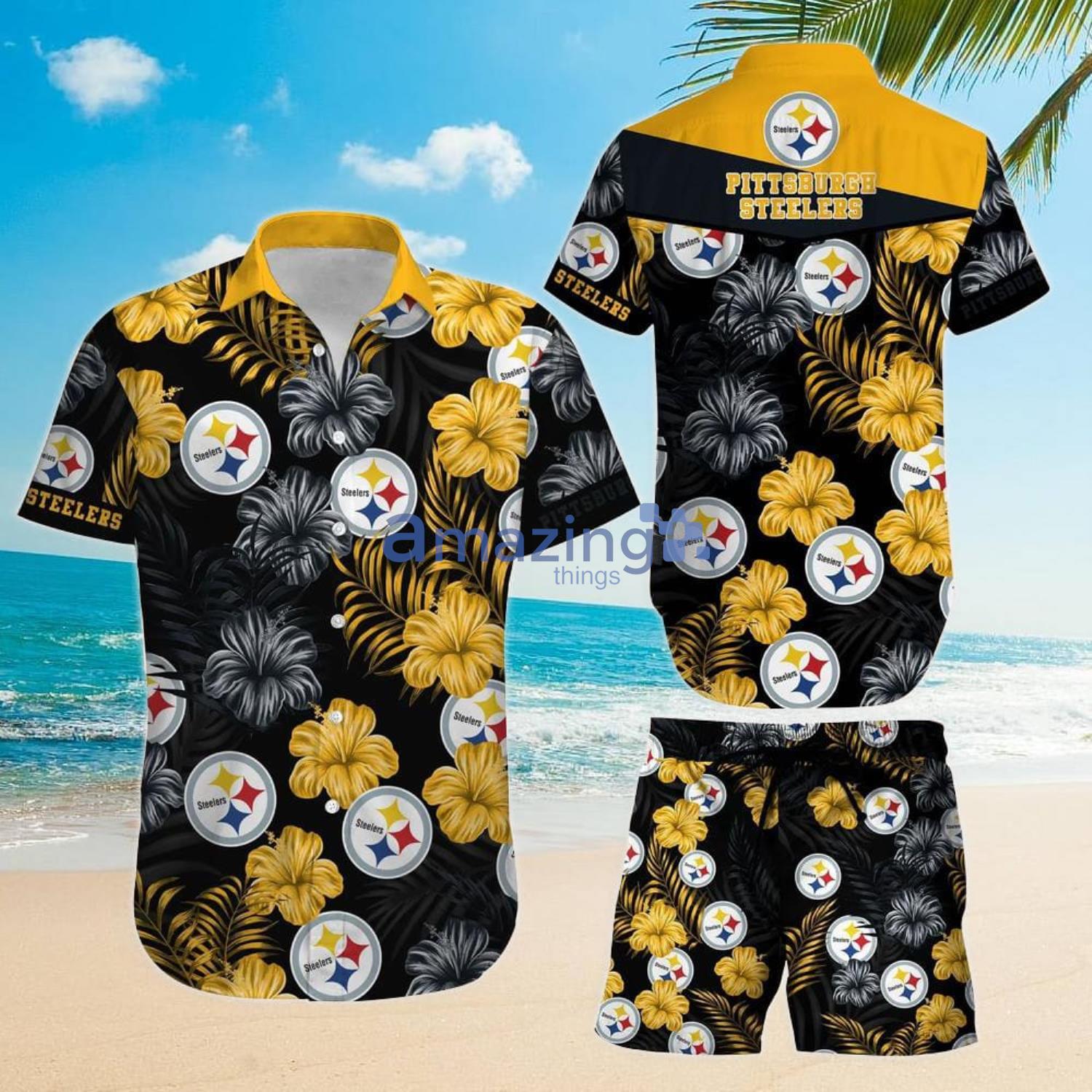 NFL Pittsburgh Steelers Tropical Hawaiian Shirt And Shorts