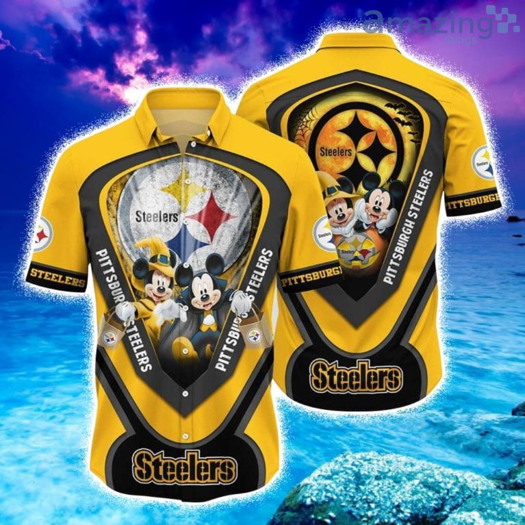 Pittsburgh Steelers NFL Graphic Mickey Halloween Night Hawaiian Shirt