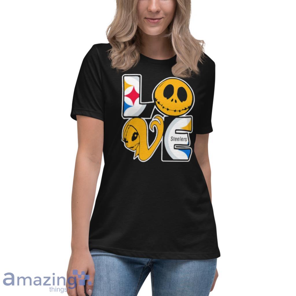 Pittsburgh Steelers Nfl Halloween Jack Skellington And Sally Love Shirt