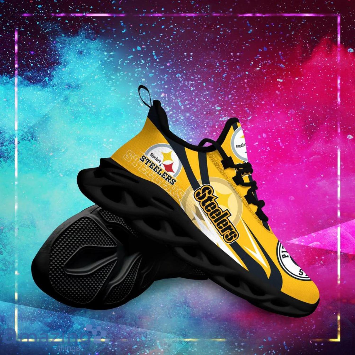 Pittsburgh Steelers NFL Max Soul Shoes Custom Name Running Shoes For Men  And Women - Banantees