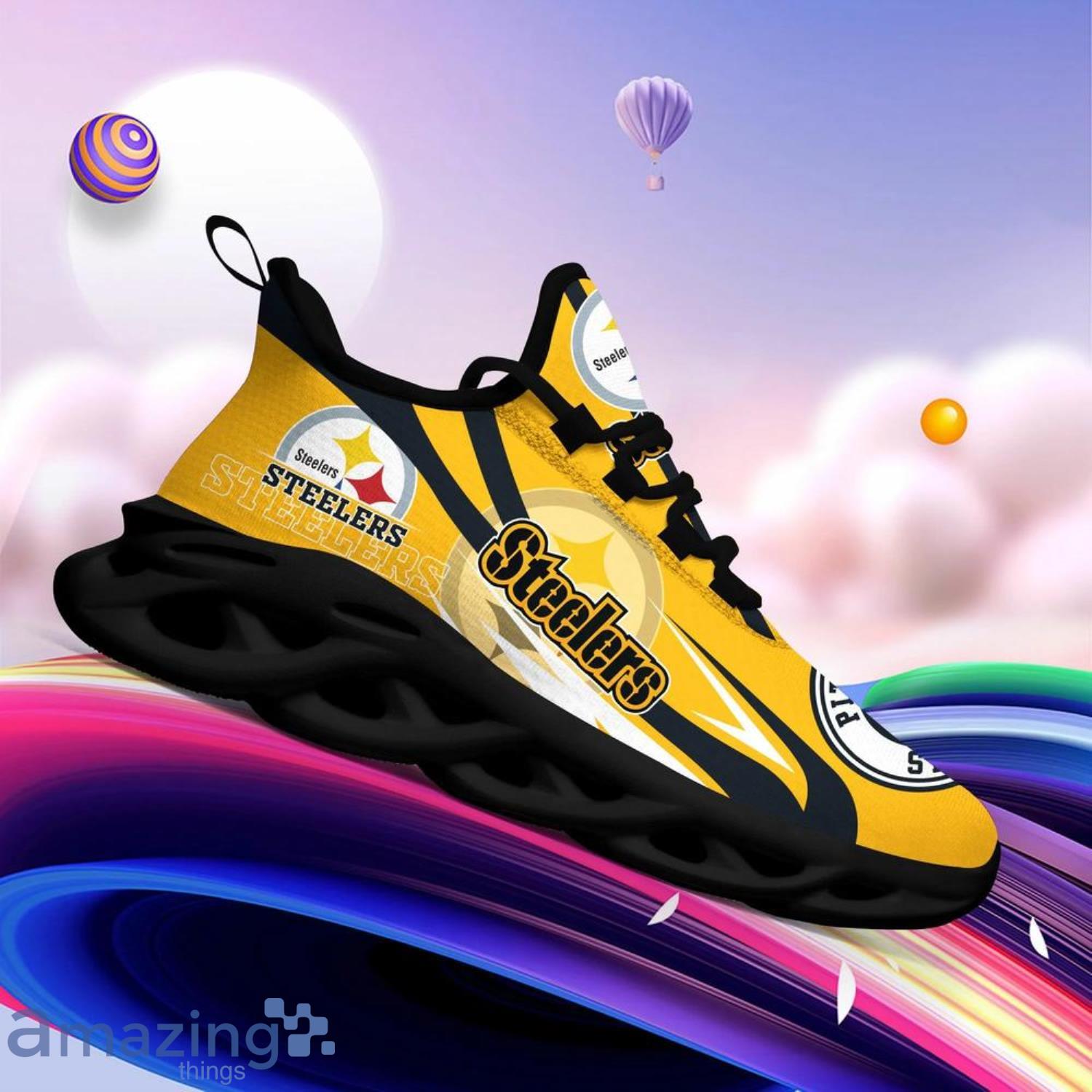 Pittsburgh Steelers NFL Max Soul Shoes Custom Name Running Shoes For Men  And Women - Banantees