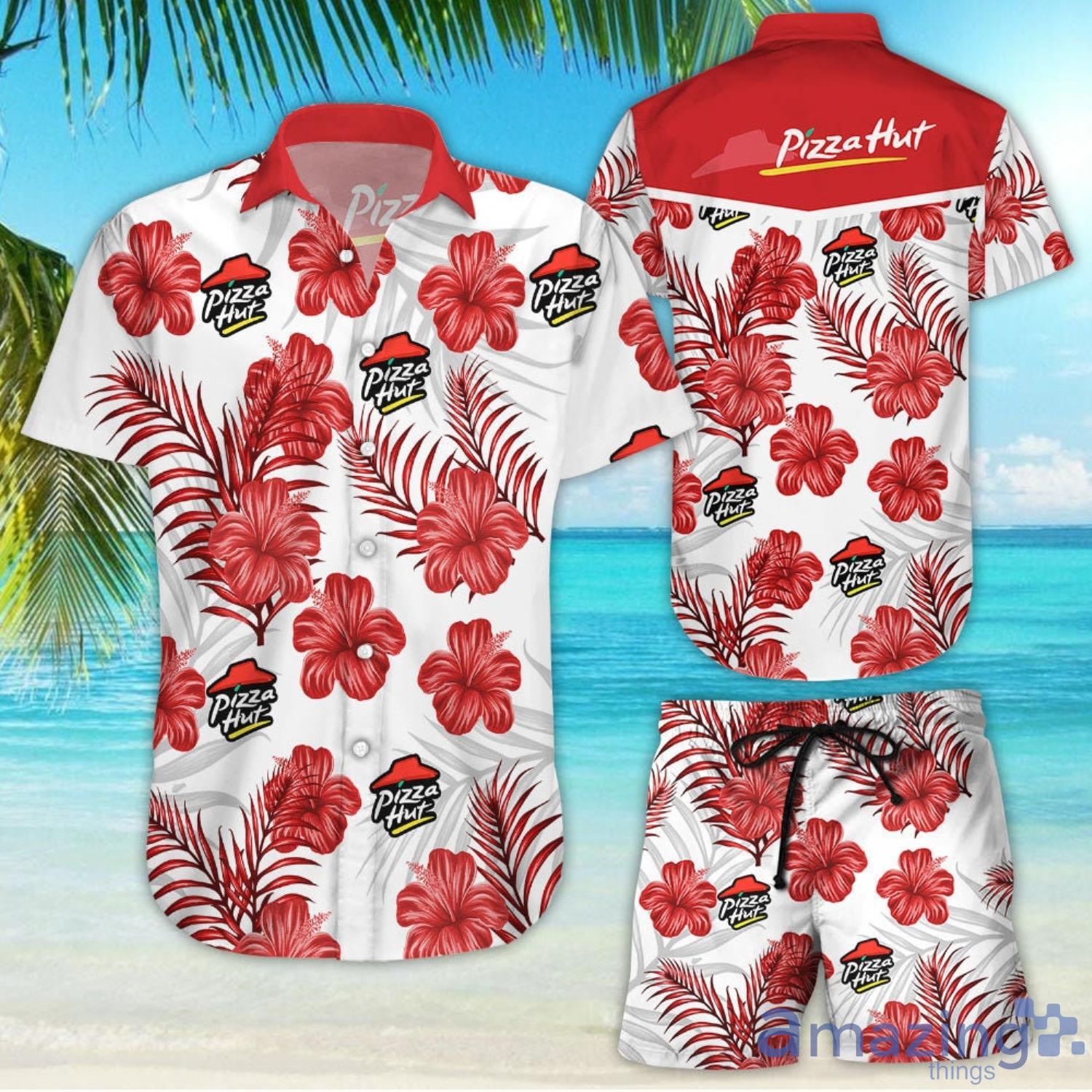 Tropical Flower Short-Sleeved Shirt - Red - ALOHA