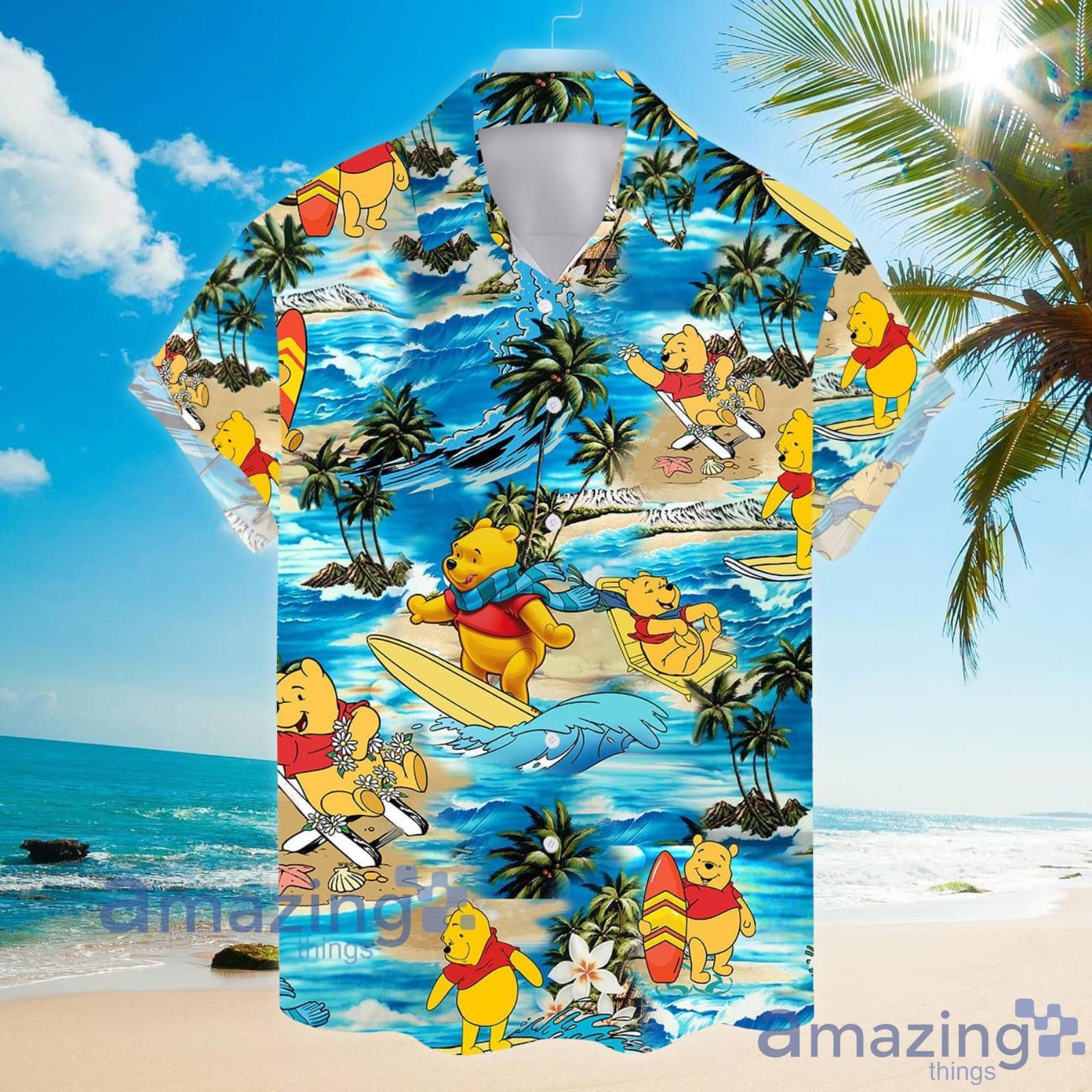 Pooh Bear Surfing Hawaiian Shirt Summer Gift For Men And Women image Pooh Bear Surfing Hawaiian Shirt Summer Gift For Men And Women Product Photo 2