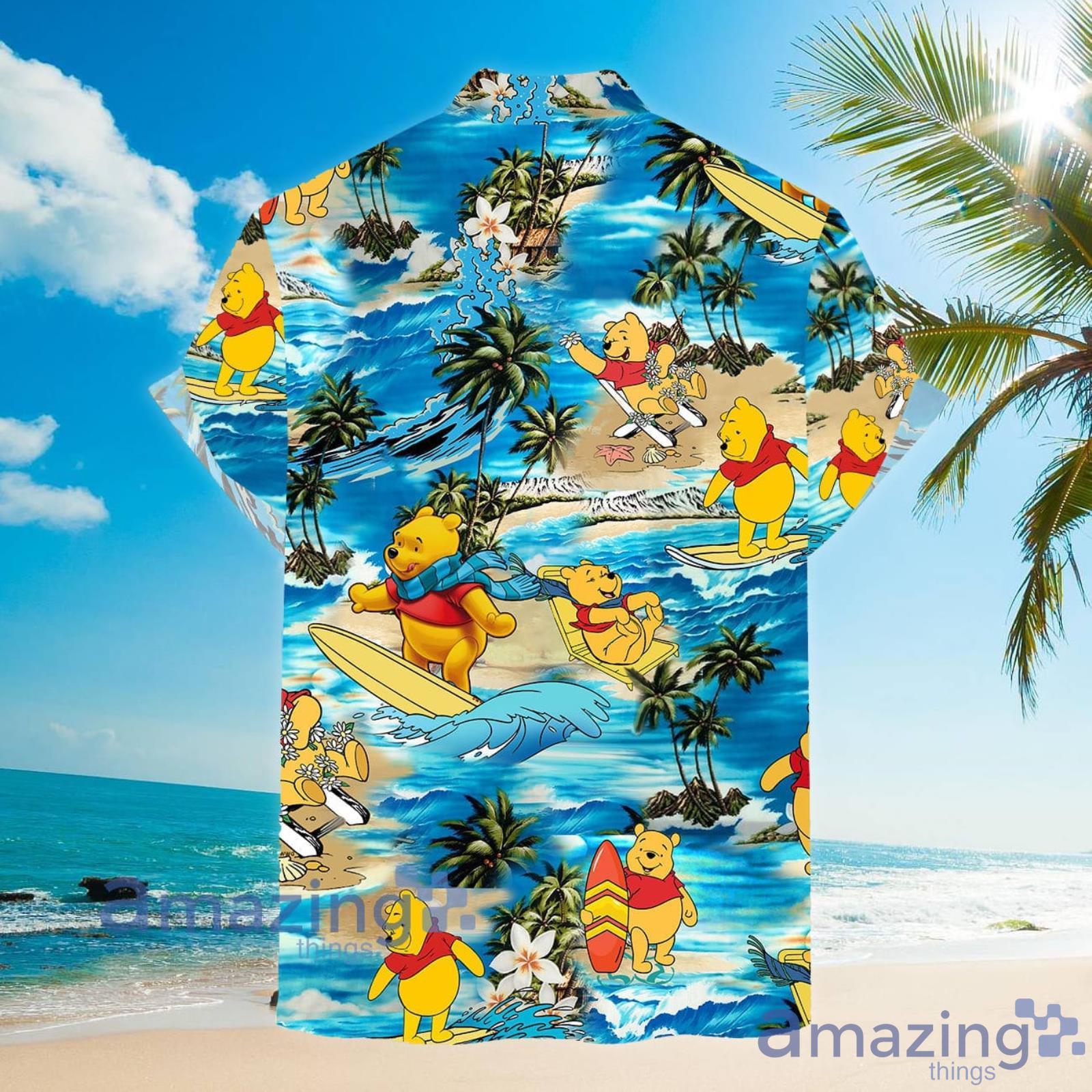 Pooh Bear Surfing Hawaiian Shirt Summer Gift For Men And Women image Pooh Bear Surfing Hawaiian Shirt Summer Gift For Men And Women Product Photo 3