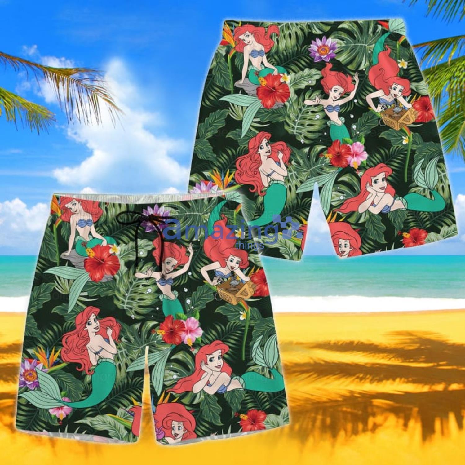 Princess Ariel Shirt Ariel Tropical Hawaiian And Shorts Product Photo 1 Princess Ariel Shirt Ariel Tropical Hawaiian And Shorts Product Photo 1
