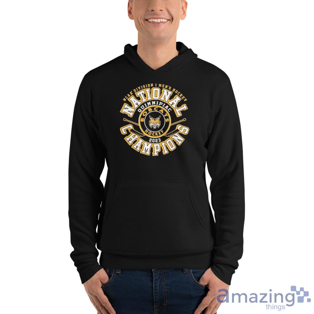 Quinnipiac Bobcats Ncaa Men's Ice Hockey National Champions 2023 Hoodie image Quinnipiac Bobcats Ncaa Mens Ice Hockey National Champions 2023 Hoodie - Unisex Fleece Pullover Hoodie