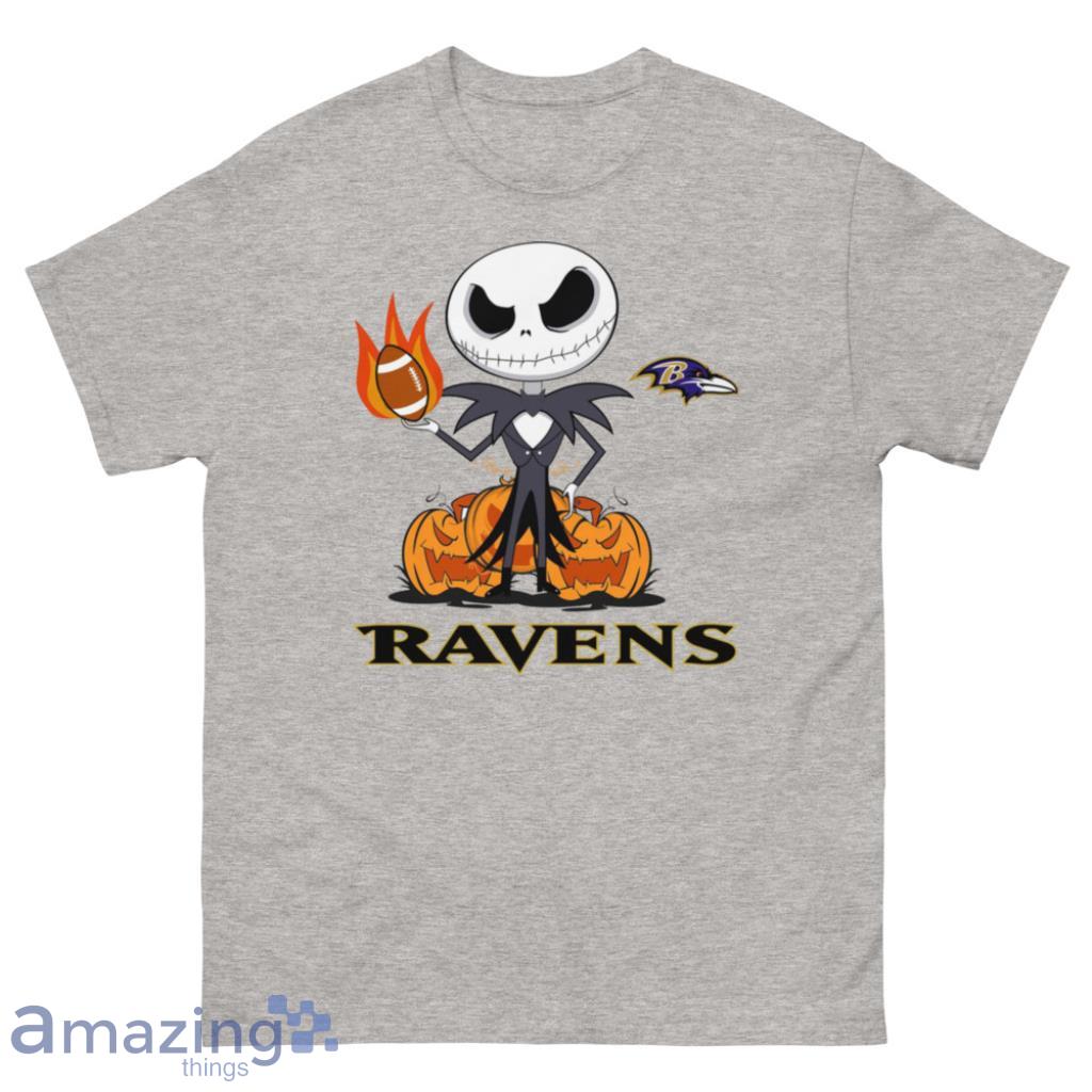 Official NFL baltimore ravens Football Jack skellington halloween