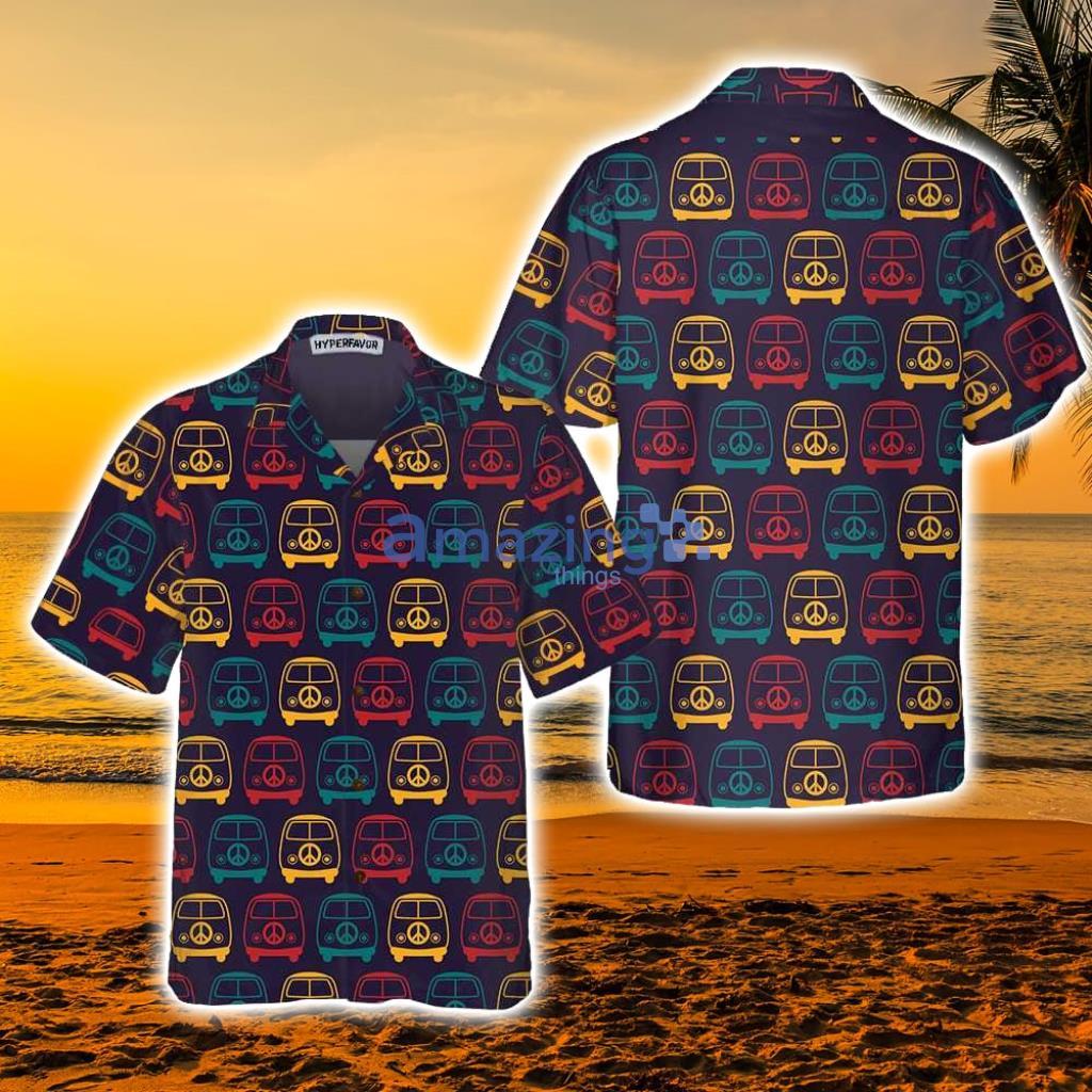 Retro Mini Van Hippie Tropical Hawaiian Shirt - Retro Mini Van Hippie Tropical Hawaiian Shirt Retro Mini Van Hippie Tropical Hawaiian Shirt - Retro Mini Van Hippie Tropical Hawaiian Shirt