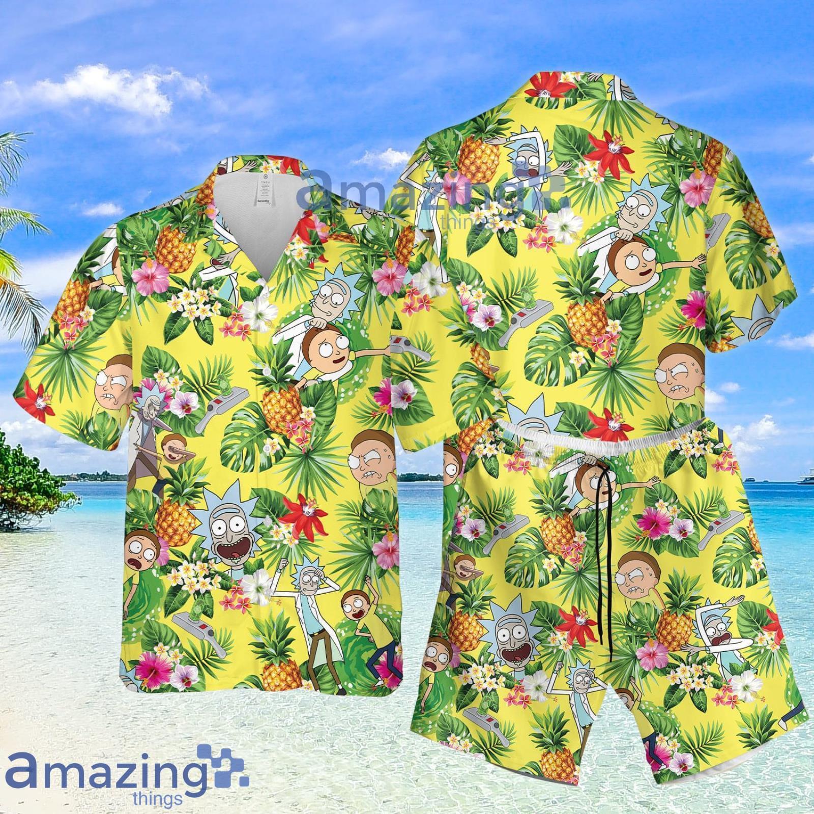 Rick And Morty Funny Hawaiian Shirt And Shorts