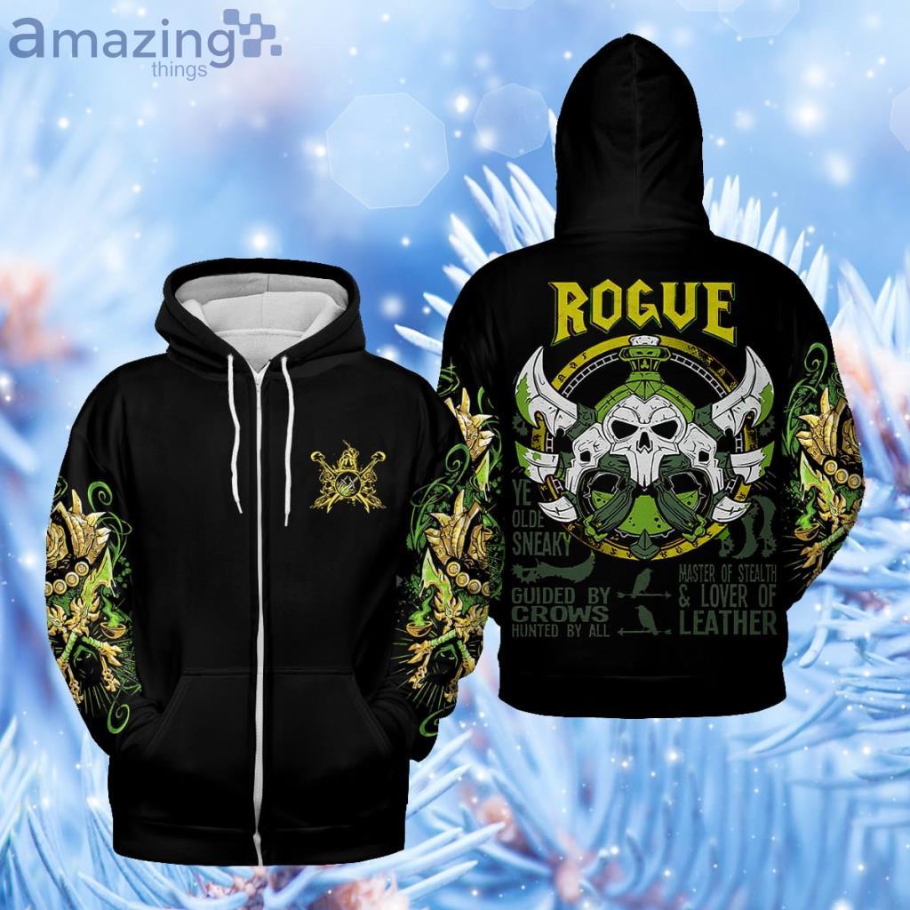 Rogue Class Quote Zip Hoodie 3D - Rogue Class Quote Zip Hoodie 3D
