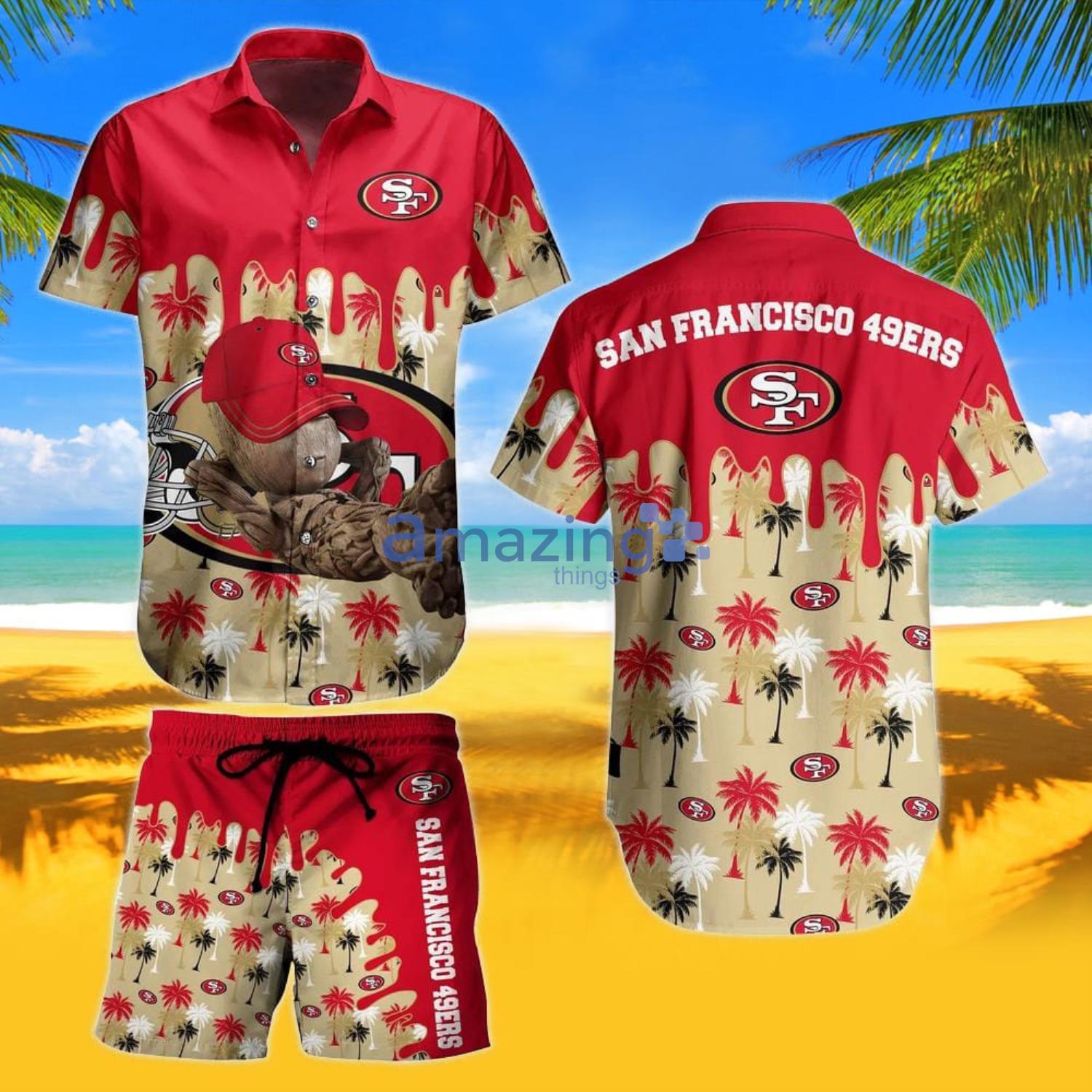 Vintage Nfl San Francisco 49ers Hawaiian Shirt Summer Beach Gift