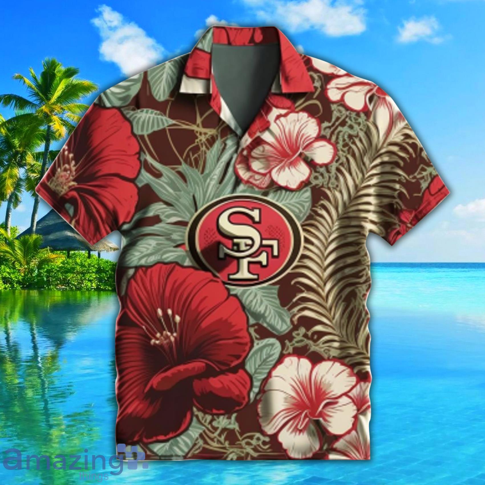 San Francisco 49ers Tropical All Over Print Hawaiian Shirt 2023 Product Photo 1