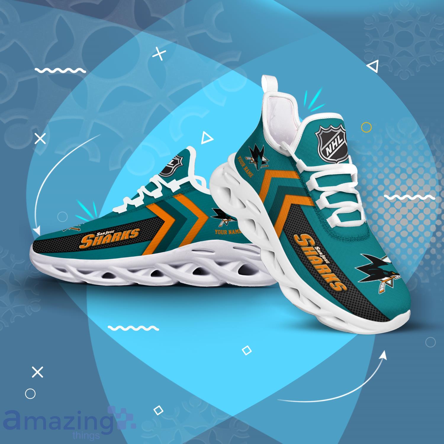 San Jose Sharks Custom Name Men And Women Max Soul Shoes Running Sneakers image San Jose Sharks Custom Name Men And Women Max Soul Shoes Running Sneakers Product Photo 2