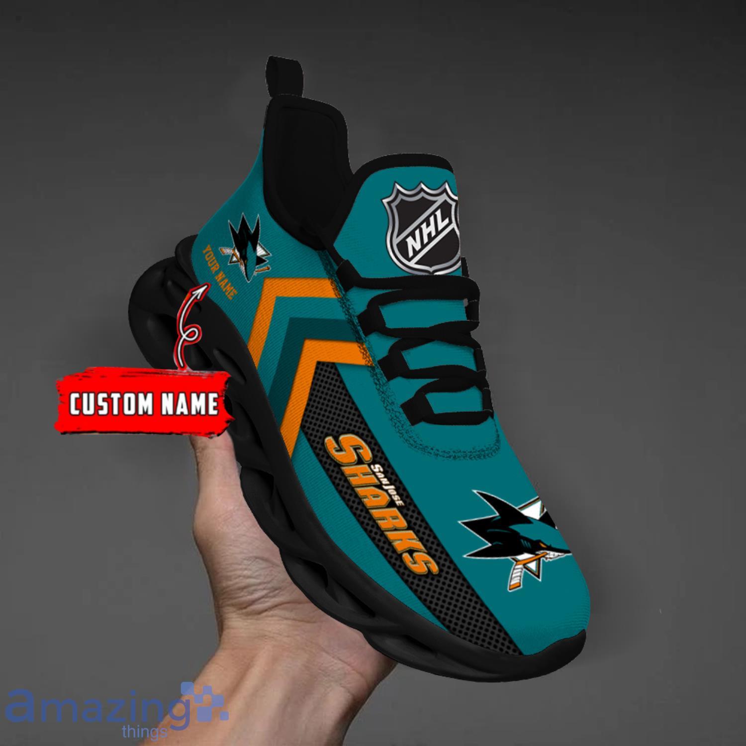San Jose Sharks Custom Name Men And Women Max Soul Shoes Running Sneakers image San Jose Sharks Custom Name Men And Women Max Soul Shoes Running Sneakers Product Photo 3
