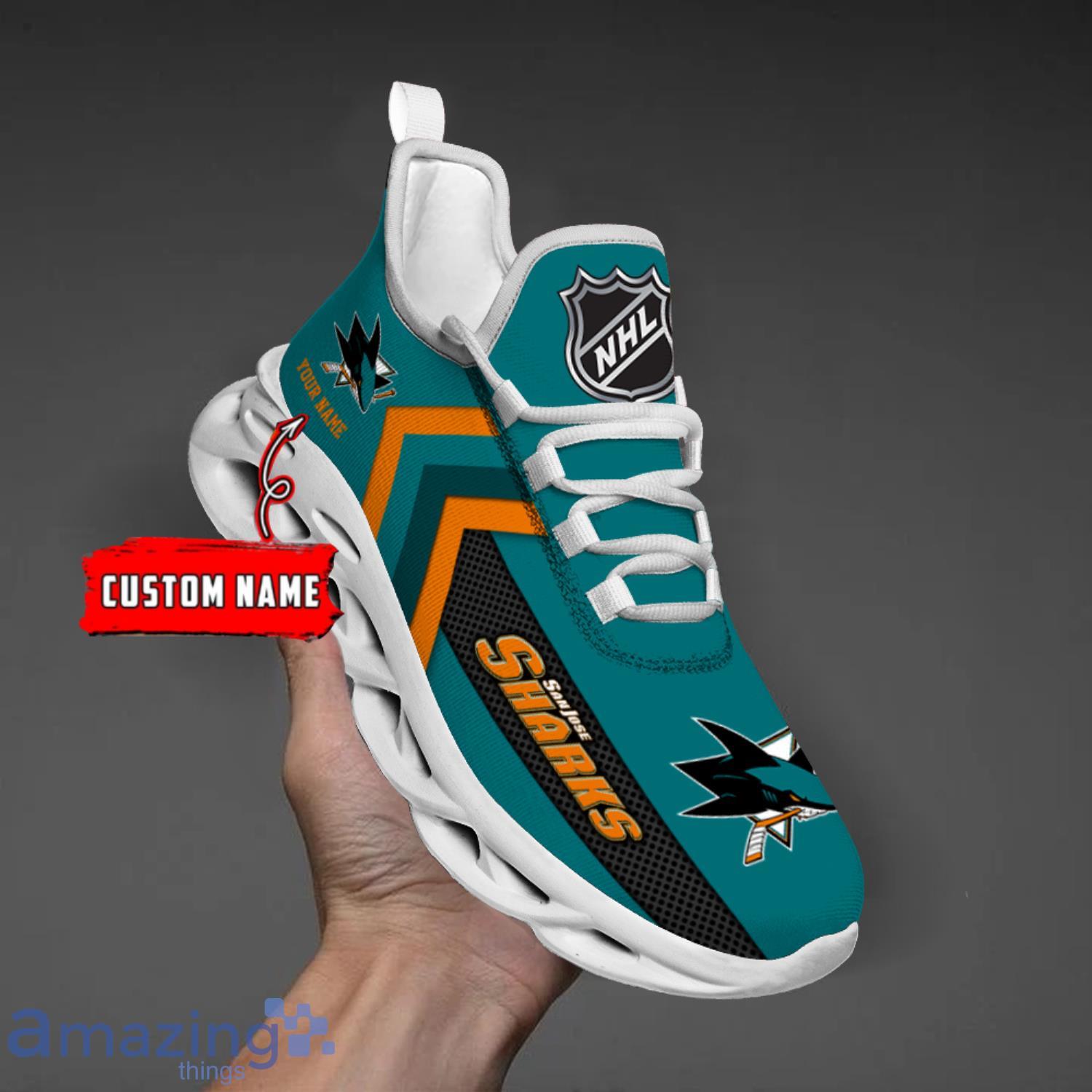 San Jose Sharks Custom Name Men And Women Max Soul Shoes Running Sneakers image San Jose Sharks Custom Name Men And Women Max Soul Shoes Running Sneakers Product Photo 4