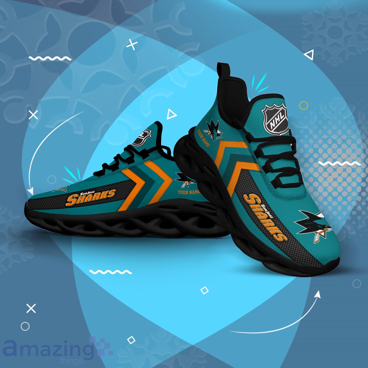 San Jose Sharks Custom Name Men And Women Max Soul Shoes Running Sneakers Product Photo 1 San Jose Sharks Custom Name Men And Women Max Soul Shoes Running Sneakers Product Photo 1