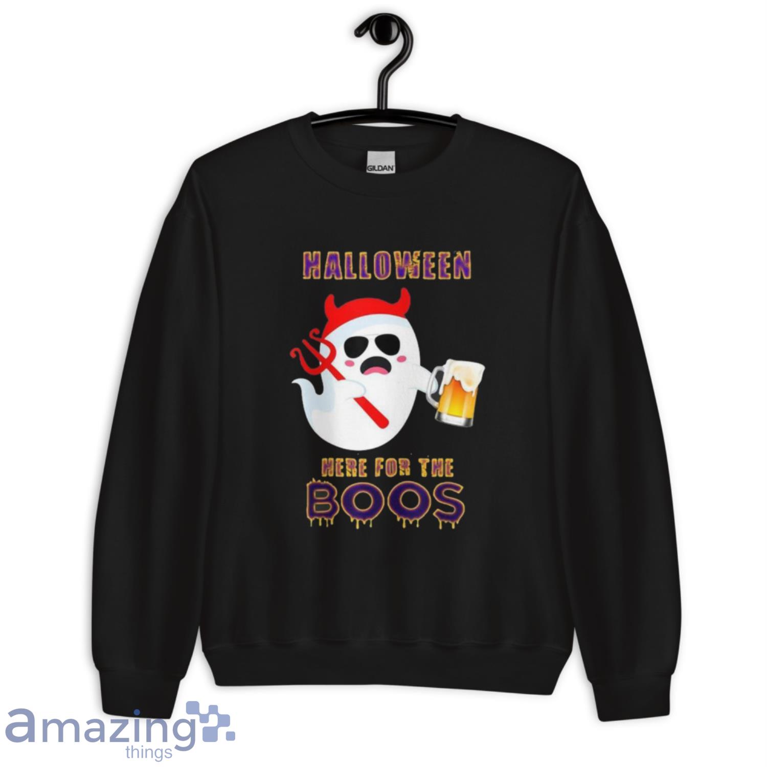 Satan Ghost Halloween here for the boos shirt image Satan Ghost Halloween here for the boos shirt - Unisex Crewneck Sweatshirt