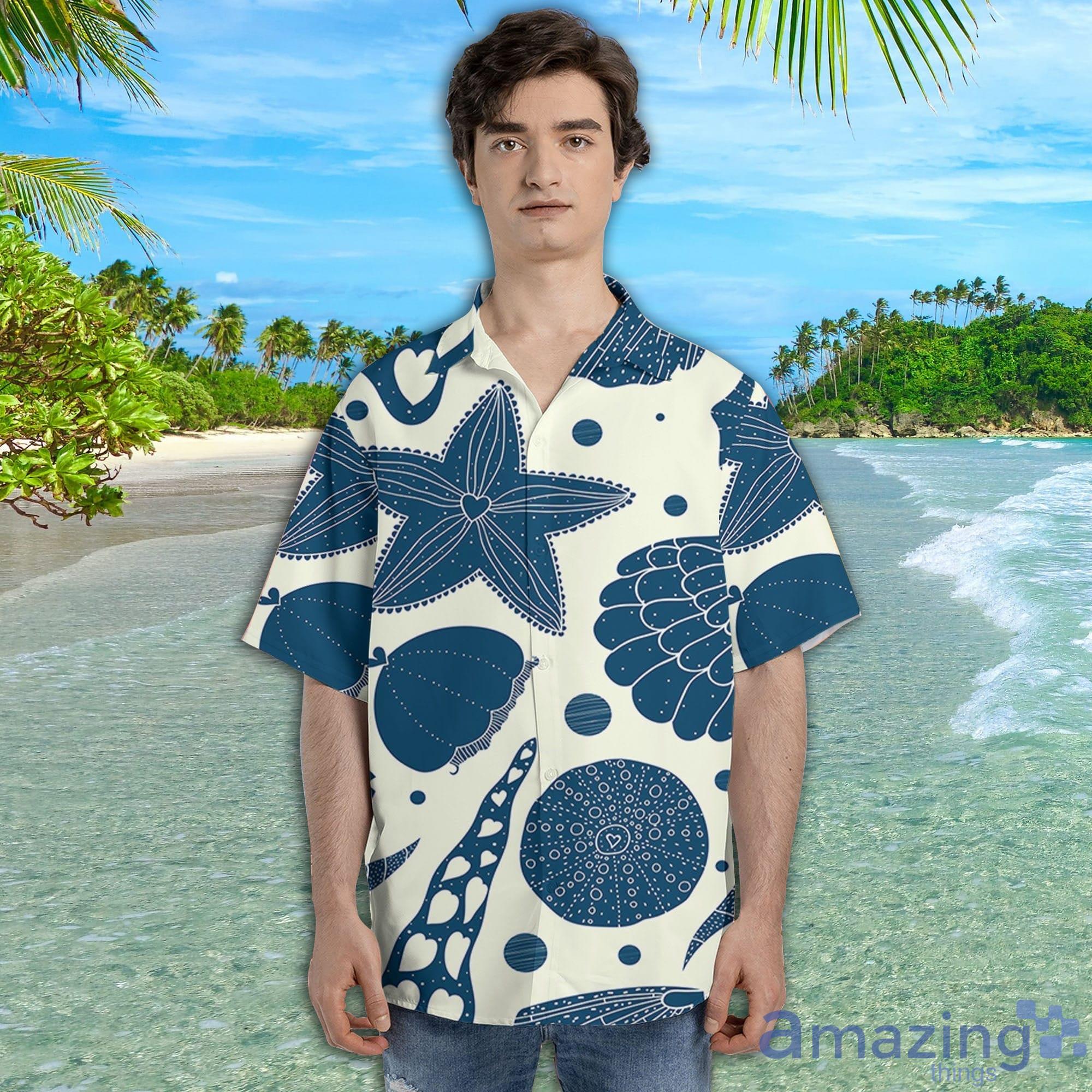Sea Life Short Sleeve AOP Hawaiian Shirt For Summer image Sea Life Short Sleeve AOP Hawaiian Shirt For Summer Product Photo 4