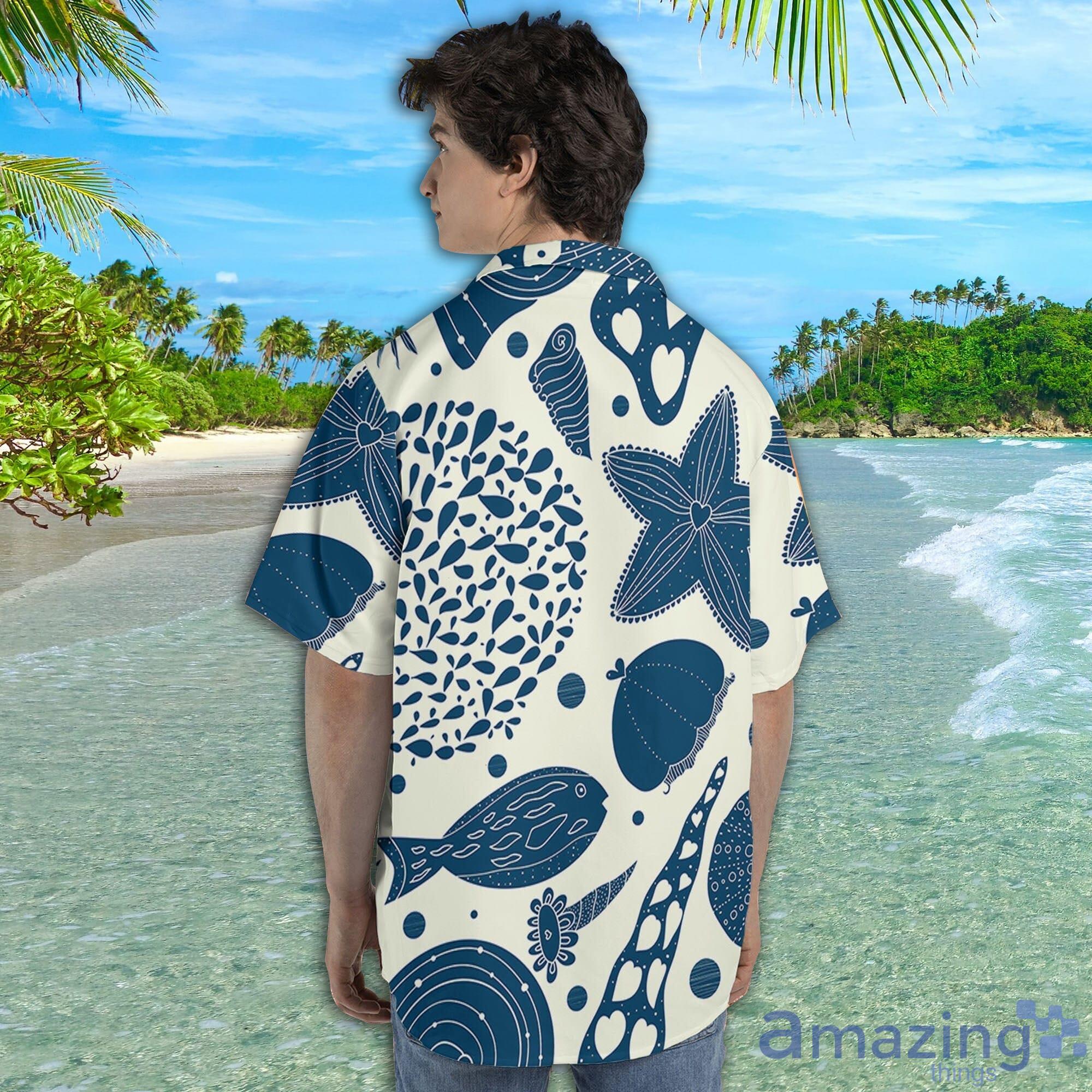 Sea Life Short Sleeve AOP Hawaiian Shirt For Summer image Sea Life Short Sleeve AOP Hawaiian Shirt For Summer Product Photo 5