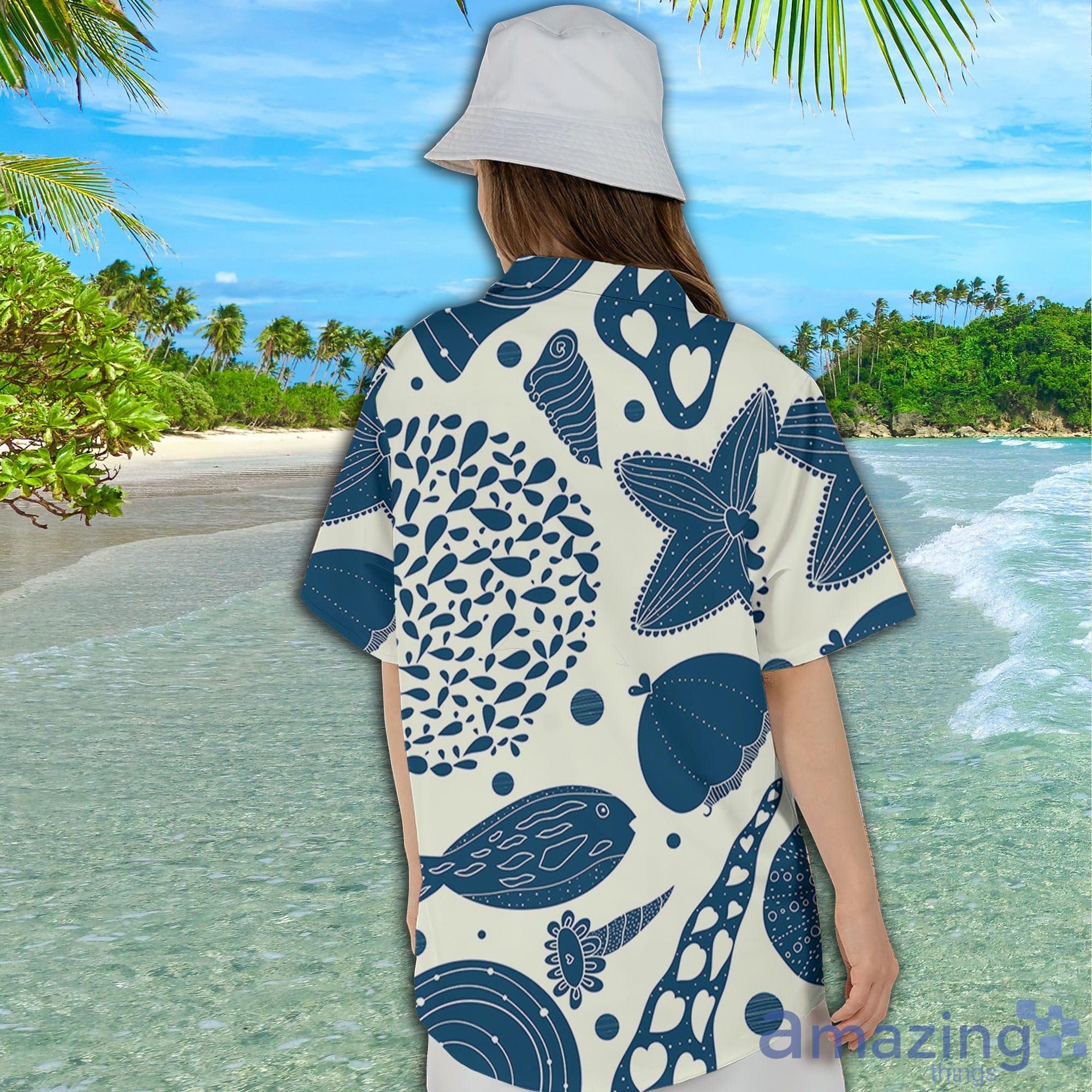 Sea Life Short Sleeve AOP Hawaiian Shirt For Summer image Sea Life Short Sleeve AOP Hawaiian Shirt For Summer Product Photo 7