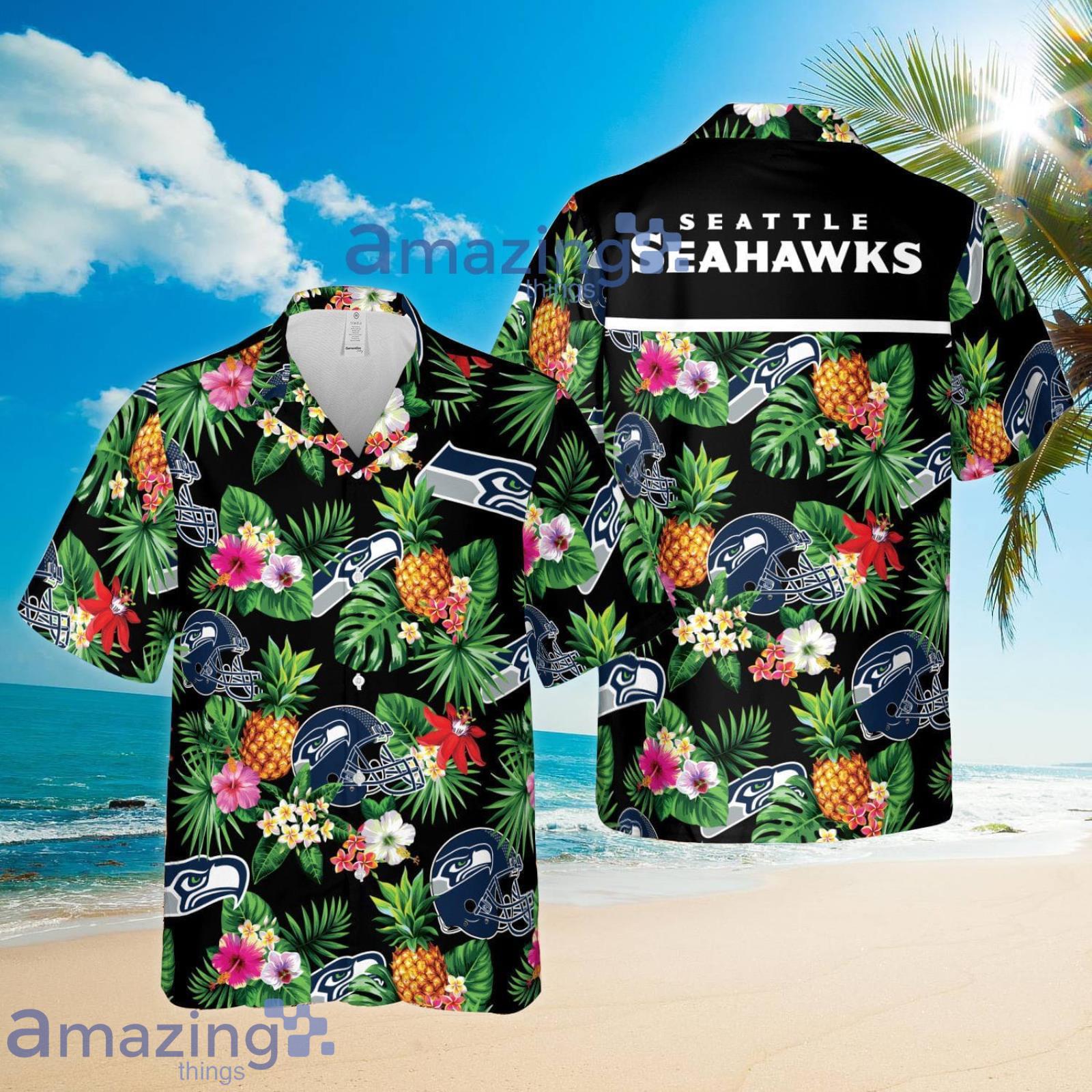 Seattle Seahawks Flowers Hawaiian Shirt