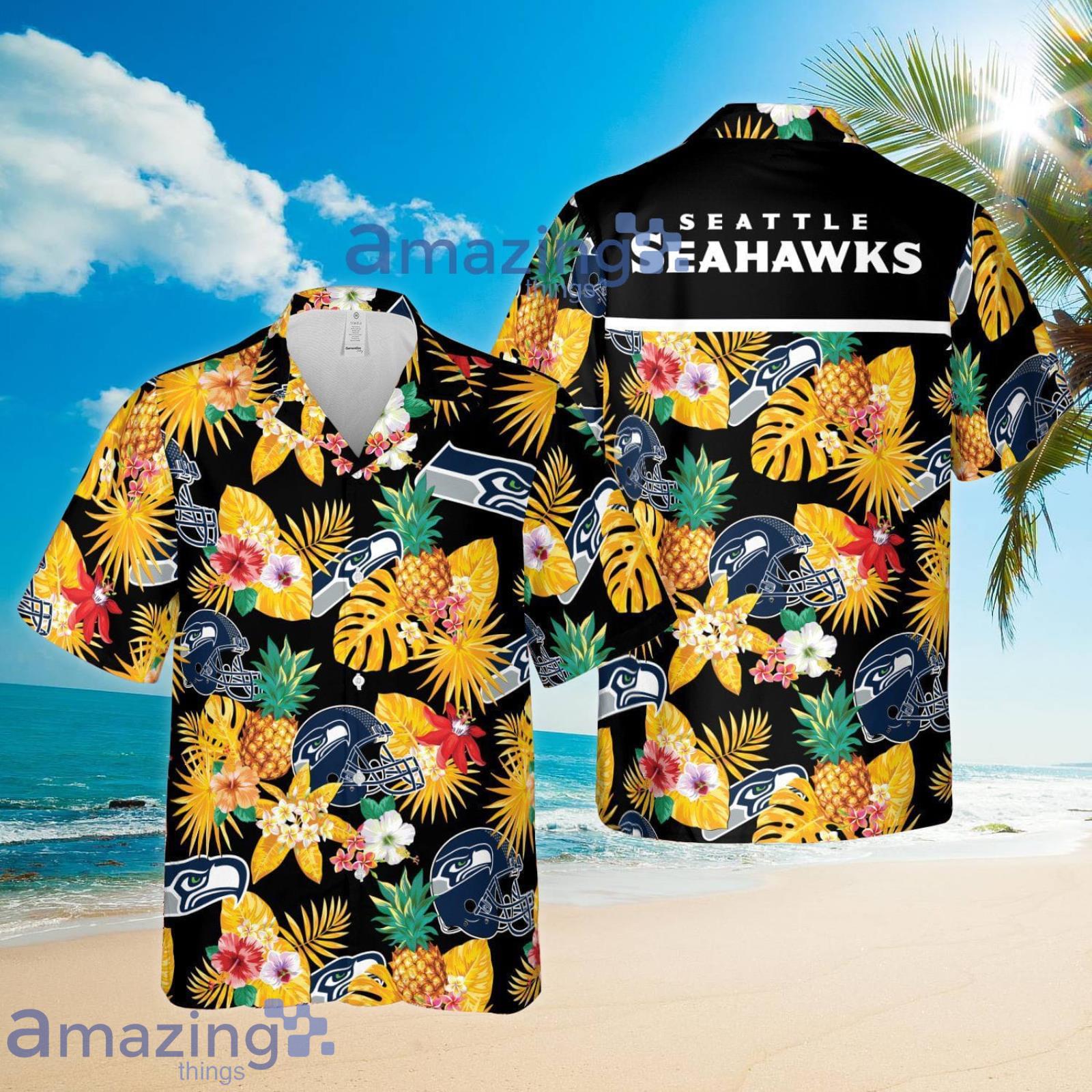 Seattle Seahawks Tropical Flowers For Fans Hawaiian Shirt and Short