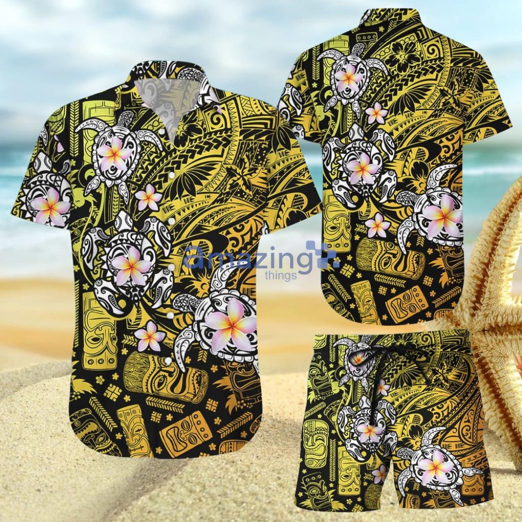 SeaTurtle Hawaiian Shirt - Maori Tiki Tattoo Turtle Flowers Hawaiian Shirt And Short - SeaTurtle Hawaiian Shirt - Maori Tiki Tattoo Turtle Flowers Hawaiian Shirt And Short