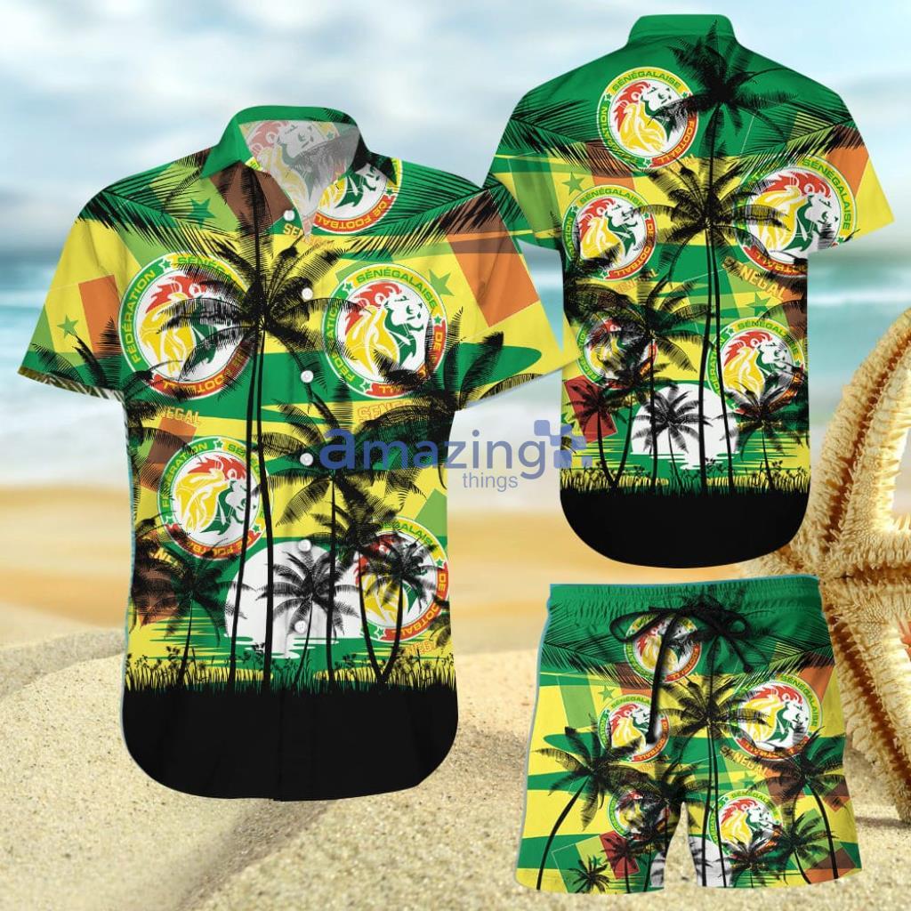 Senegal Coconut Pattern Hawaiian Soccer Team, World Cup 2022 Qatar Champions, Football Gift Fans World Cup Hawaiian Shirt And Short - 270423-184449