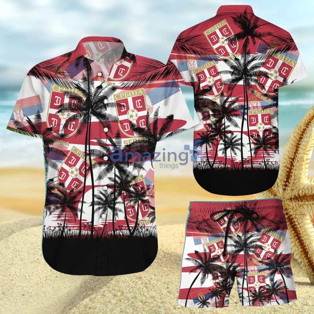 Serbia Coconut Pattern Hawaiian Soccer Team, World Cup 2022 Qatar Champions, Football Gift Fans World Cup Hawaiian Shirt And Short - 270423-184632