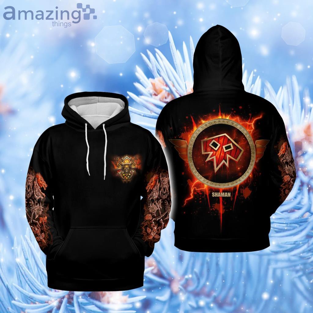 Shaman Icon Class WoW AOP Hoodie Hoodie 3D - Shaman Icon Class WoW AOP Hoodie Hoodie 3D