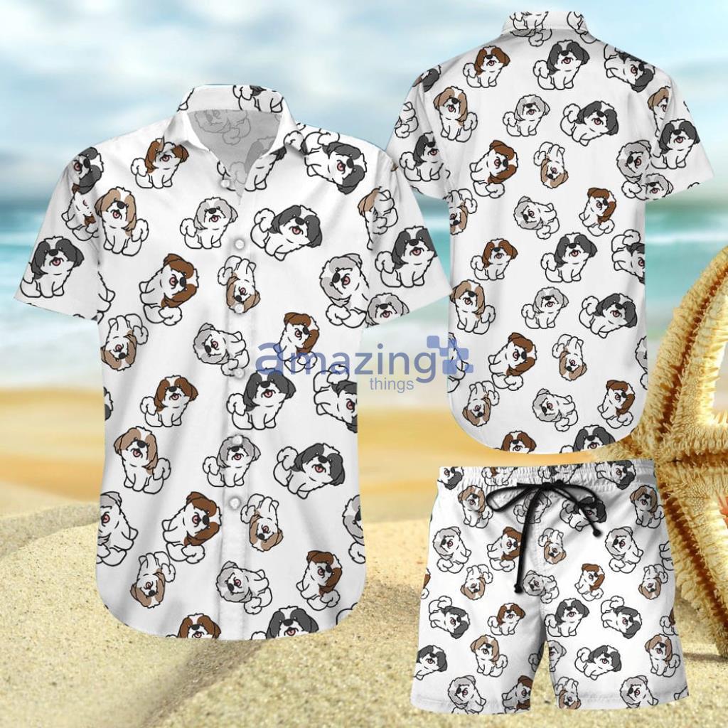 Shih Tzu Dog Hawaiian Shirt - Cute Shih Tzu Dog Pattern Hawaiian Shirt And Short - Shih Tzu Dog Hawaiian Shirt - Cute Shih Tzu Dog Pattern Hawaiian Shirt And Short