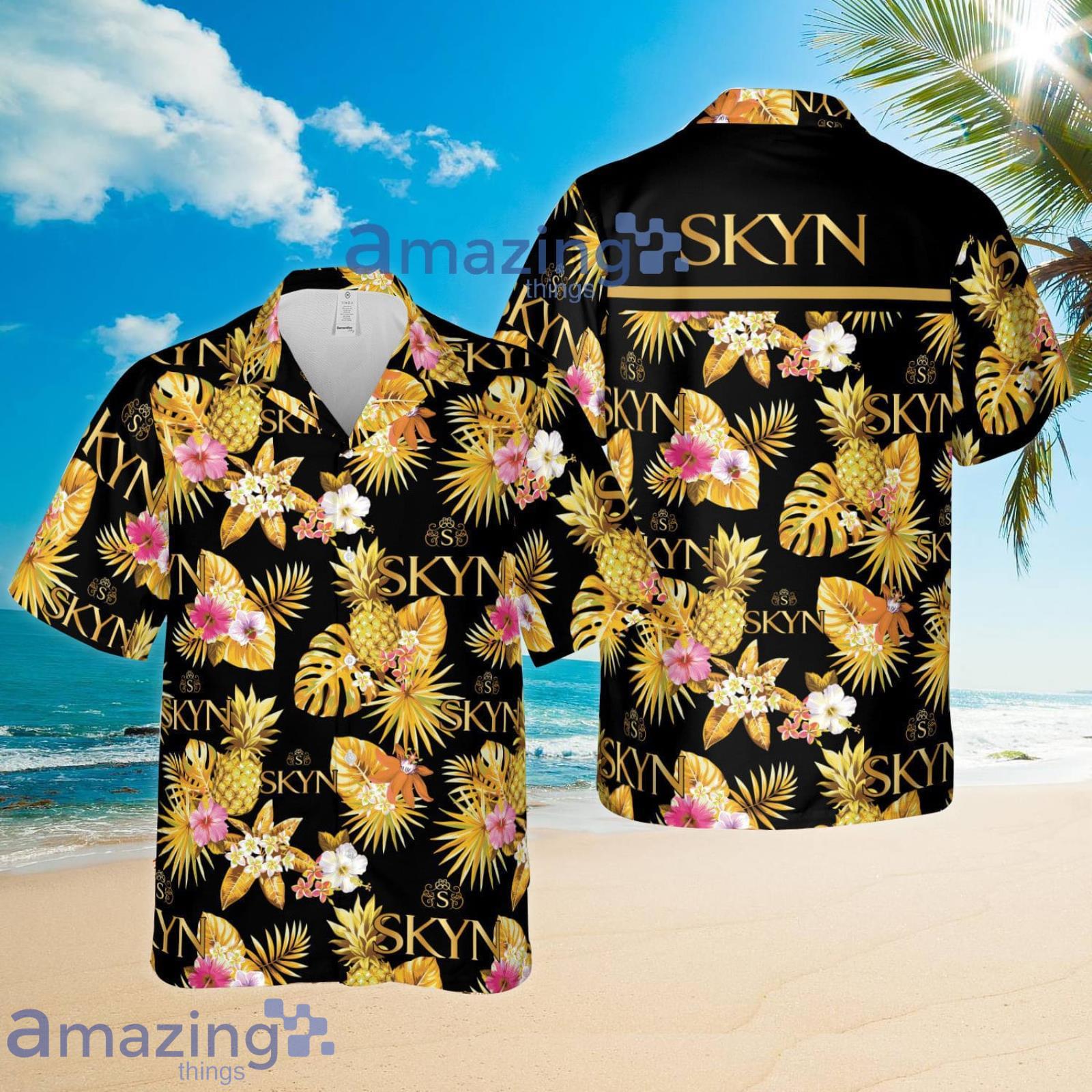 SKYN Condoms Pineapple Tropical Flower Summer Set Hawaiian Shirt And Shorts Product Photo 1
