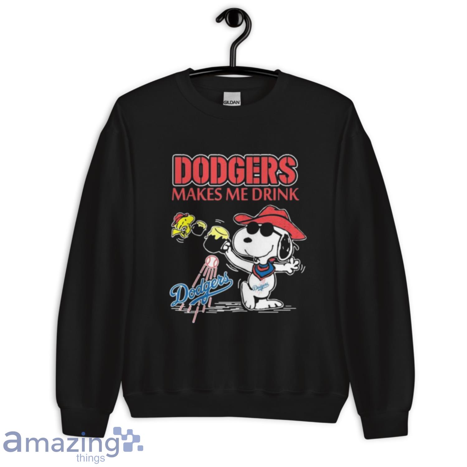 Snoopy And Woodstock Los Angeles Dodgers Makes Me Drinks Shirt