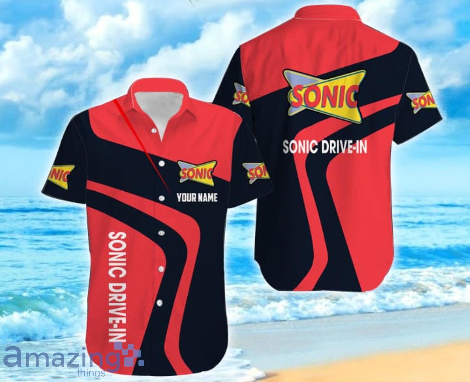 Sonic Drive-In Personalized Name Hawaiian Shirt Gift For Summer Vacation Product Photo 1