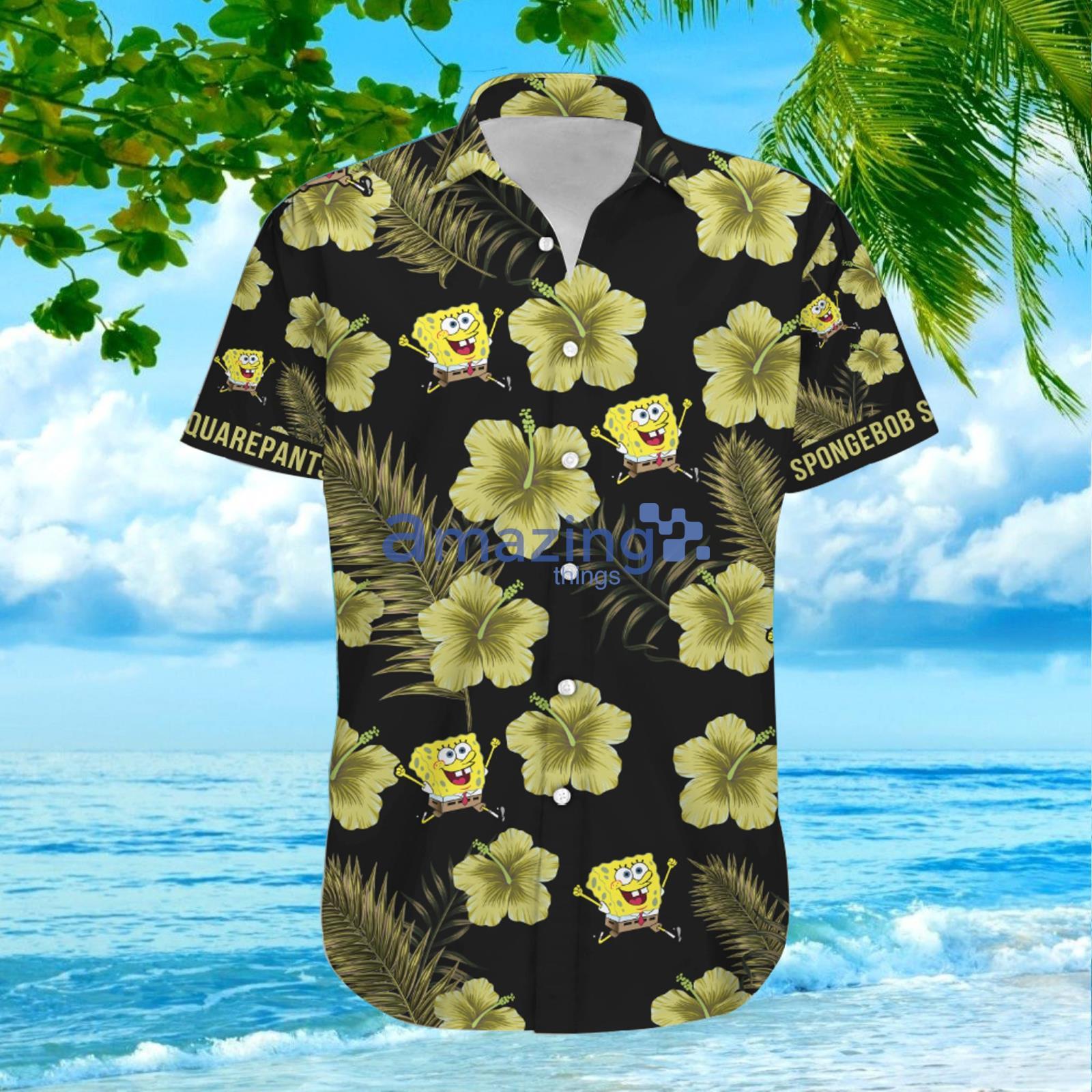 Spongebob Hawaiian Shirt Mens Spongebob Shirt Spongebob Button Up