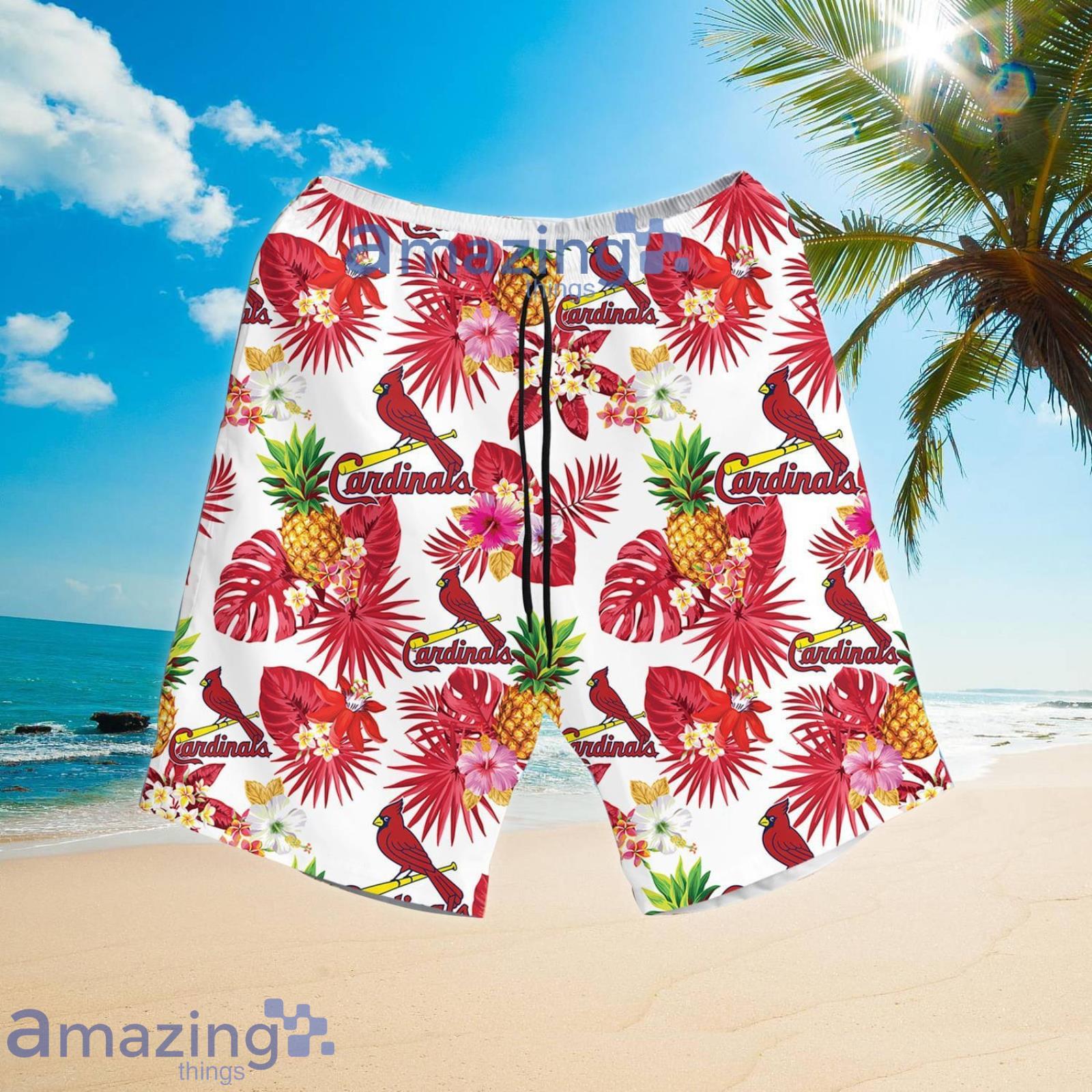 St Louis Cardinals Design 5 Set 3D Hawaiian Shirt And Short Gift