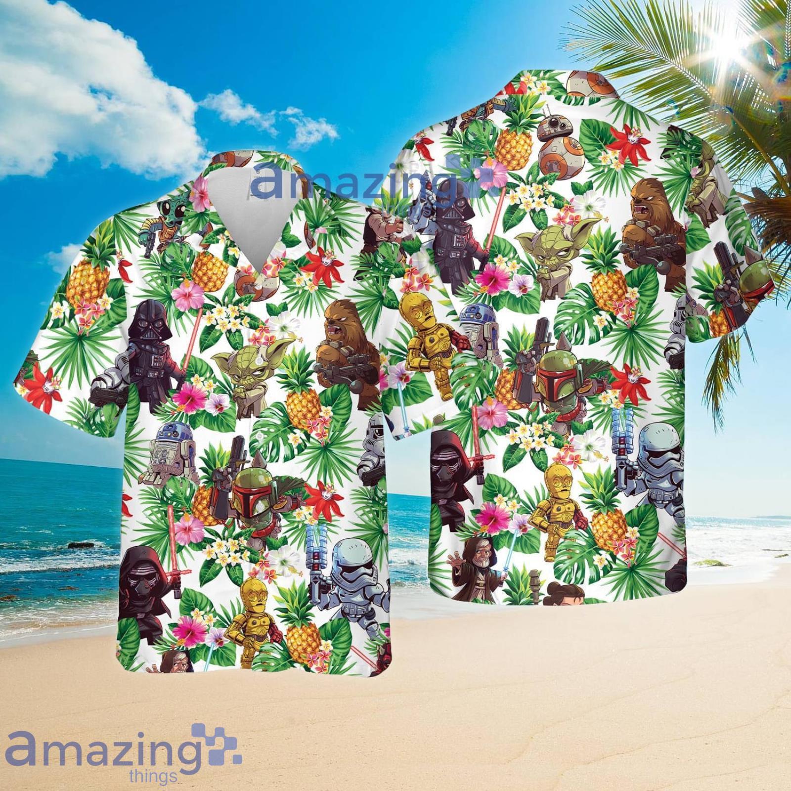 Star Wars Characters Hawaii Pineapple Tropical Flower Summer Set Hawaiian Shirt And Shorts Product Photo 1