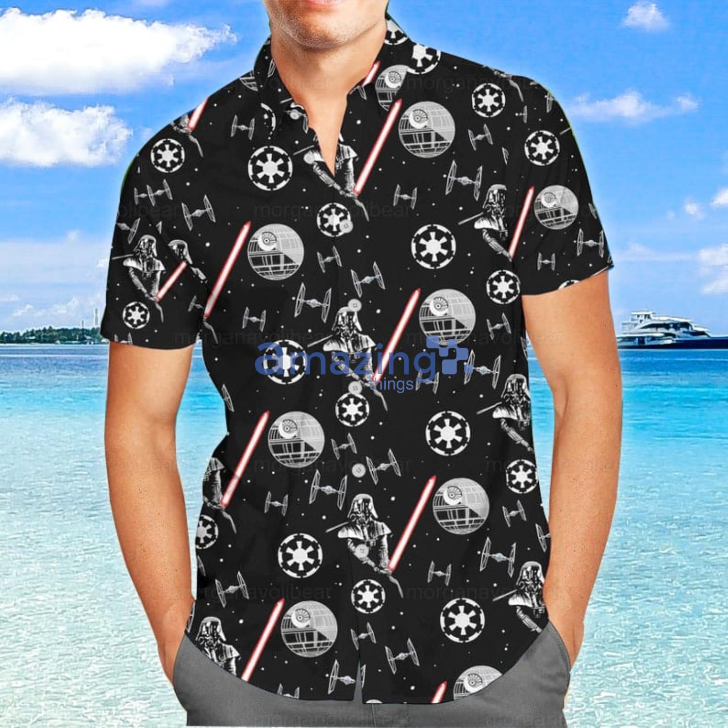 Star Wars Hawaiian Shirt, Star Wars Shirt, Spaceship Summer Button