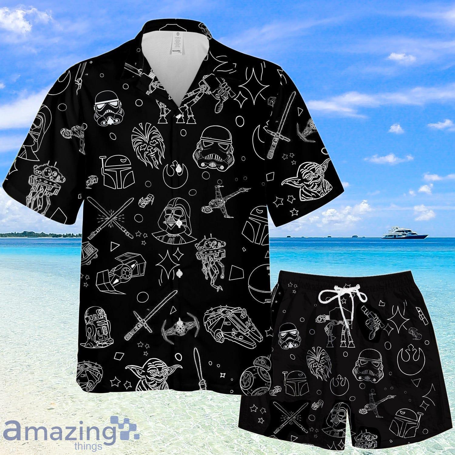 Star Wars Hawaiian Shirt, Star Wars Shirt, Spaceship Summer Button