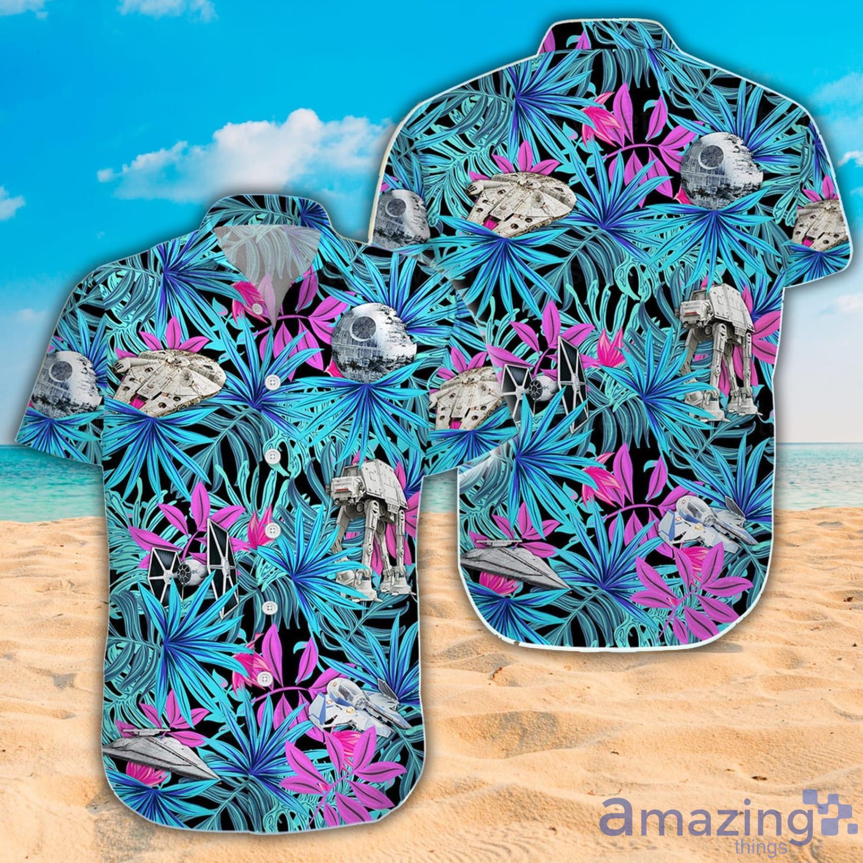 Star Wars Spaceship Tropical Watercolor Art Hawaiian Shirt And Beach Short Product Photo 1