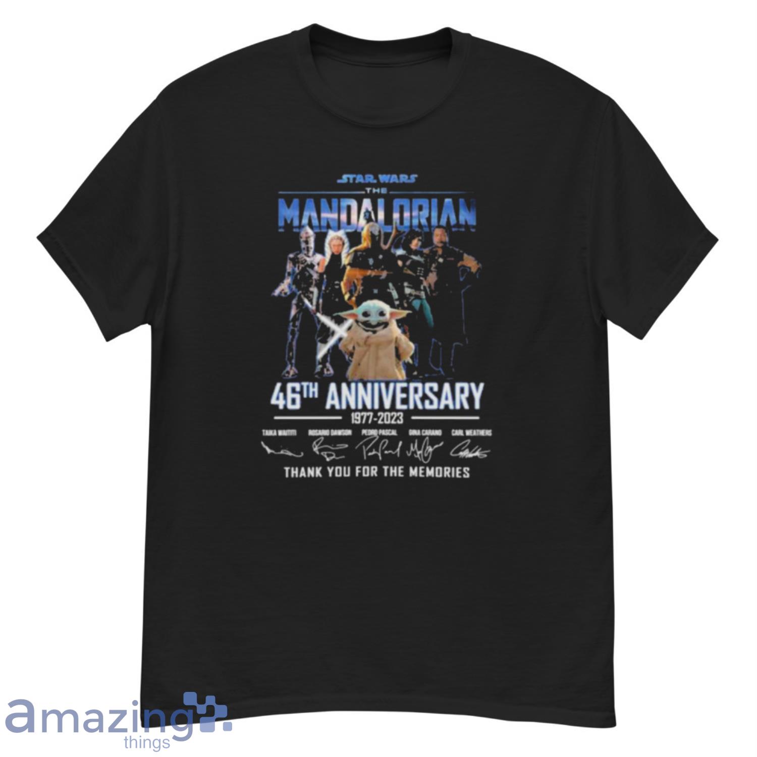 https://image.whatamazingthings.com/2023/04/star-wars-the-mandalorian-46th-anniversary-1977-2023-thank-you-for-the-memories-signatures-shirt.jpeg