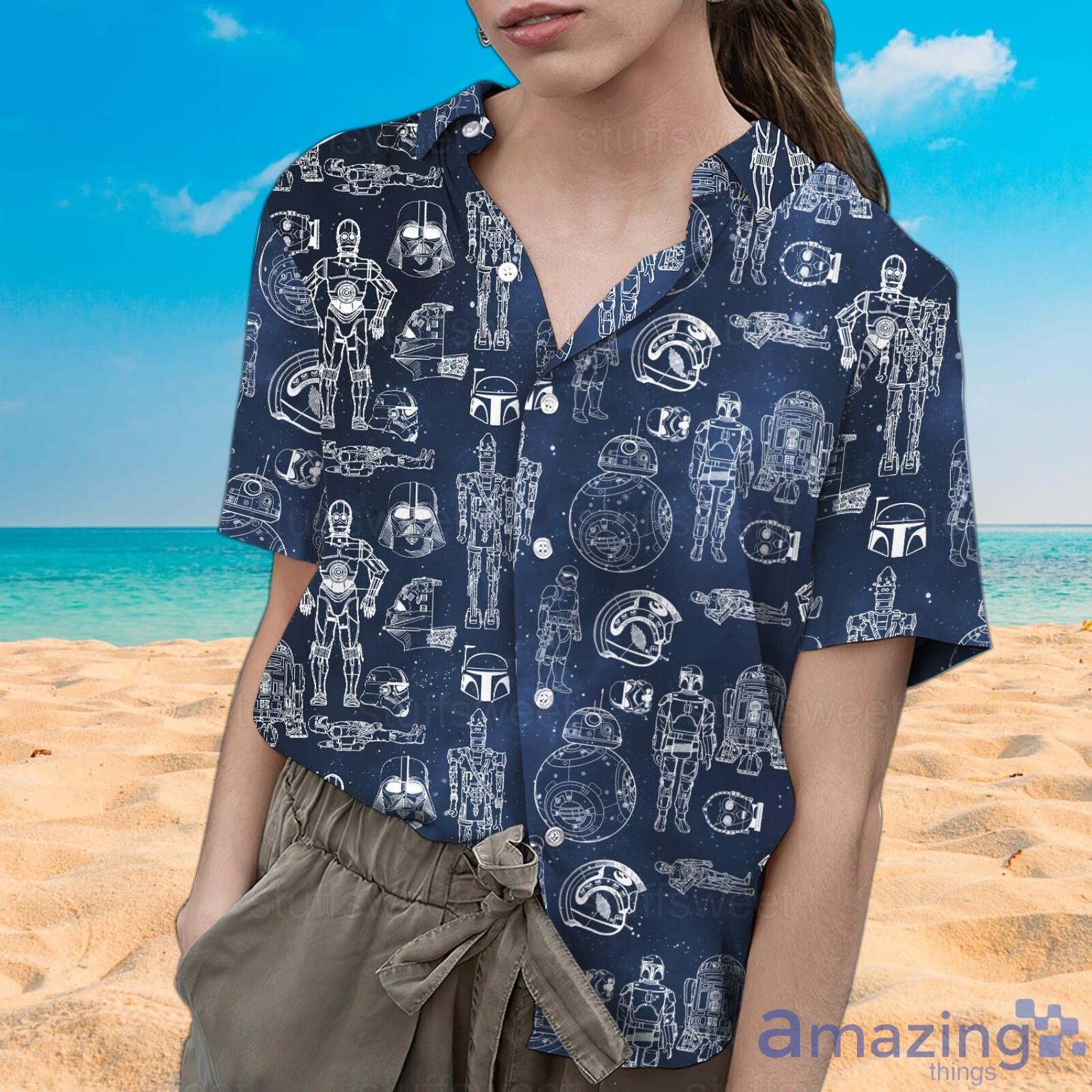 S.W Characters Collection Art Hawaiian Shirt and Beach Short