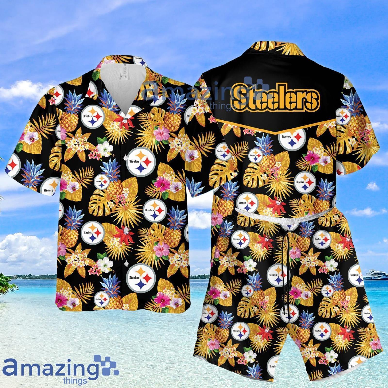 Pittsburgh Steelers Tropical Hawaiian Shirt And Shorts Summer