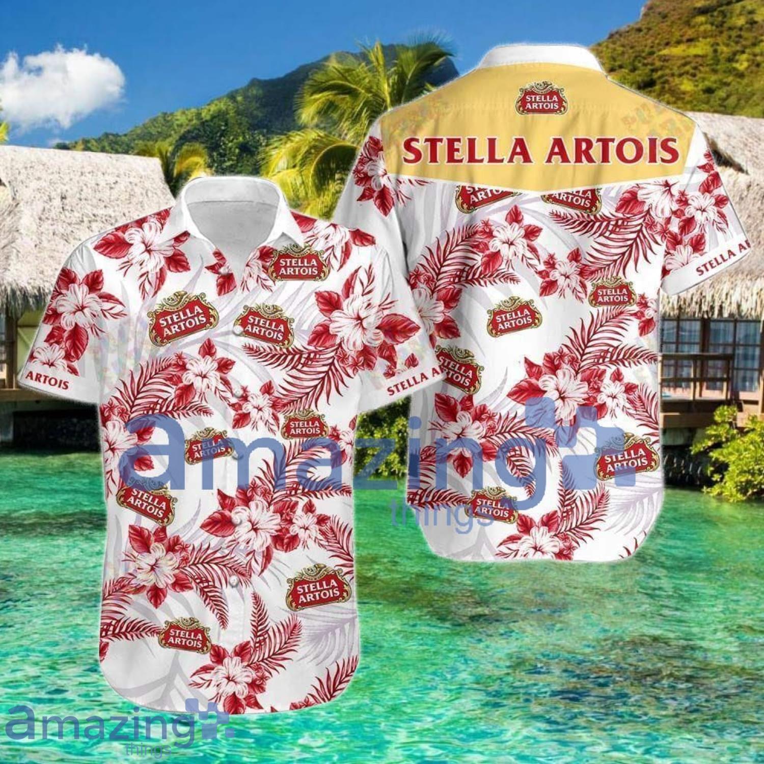 Stella Artois Tropical Short Sleeve Hawaiian Shirt For Men And Women Product Photo 1